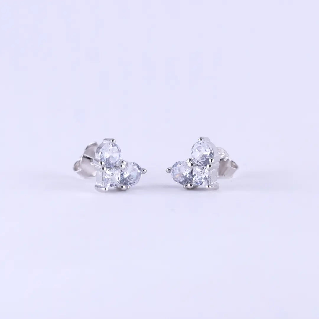 Stiftörhänge - Siri zirkonhjärta L8Hasselblad