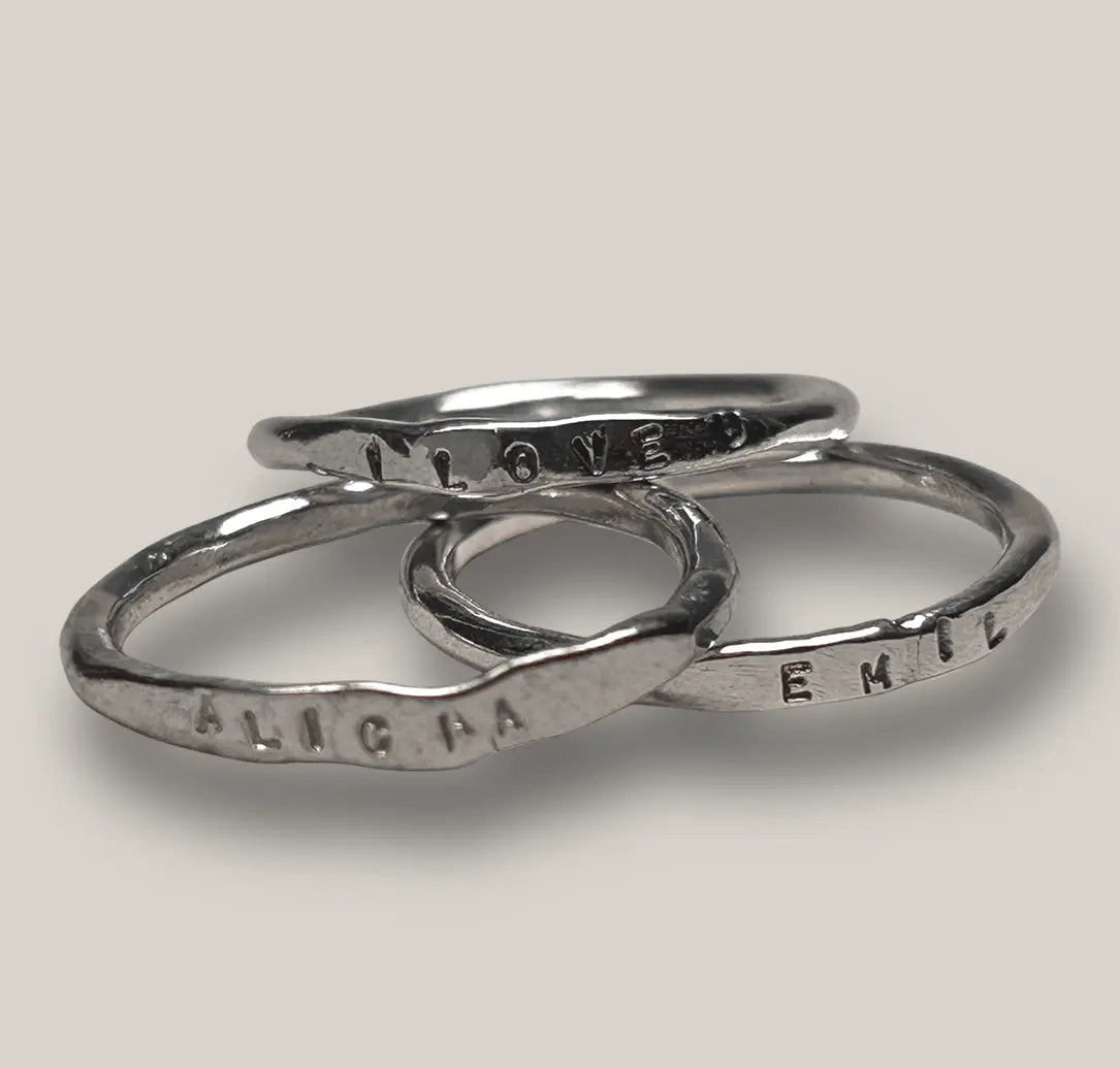 2 - 4 mm namnring silver - L8Hasselblad