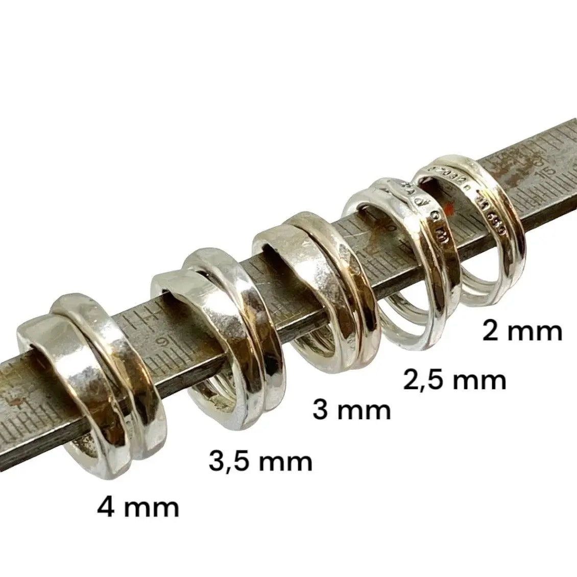 2 - 4 mm namnring silver - L8Hasselblad