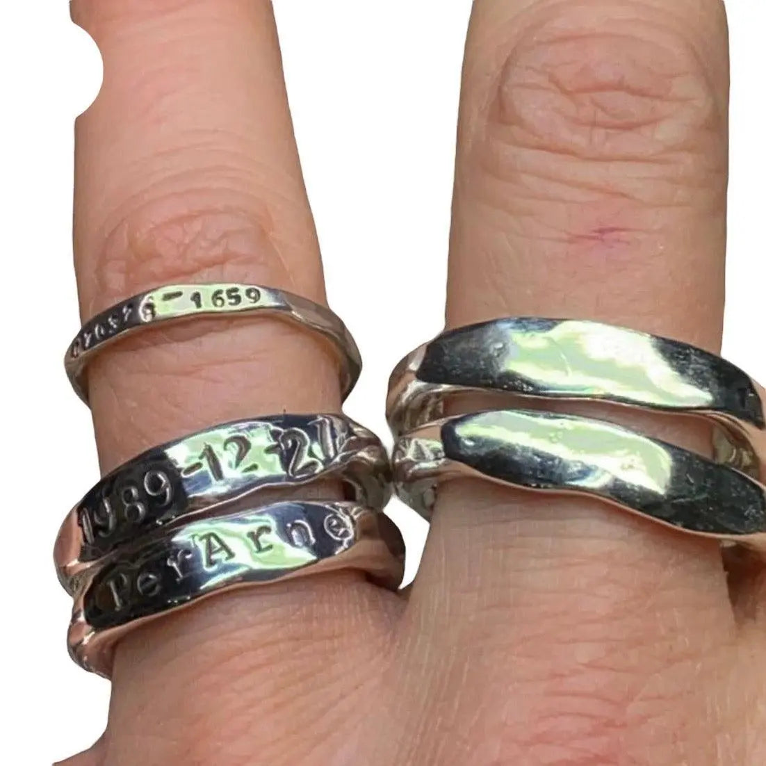 2 - 4 mm namnring silver - L8Hasselblad