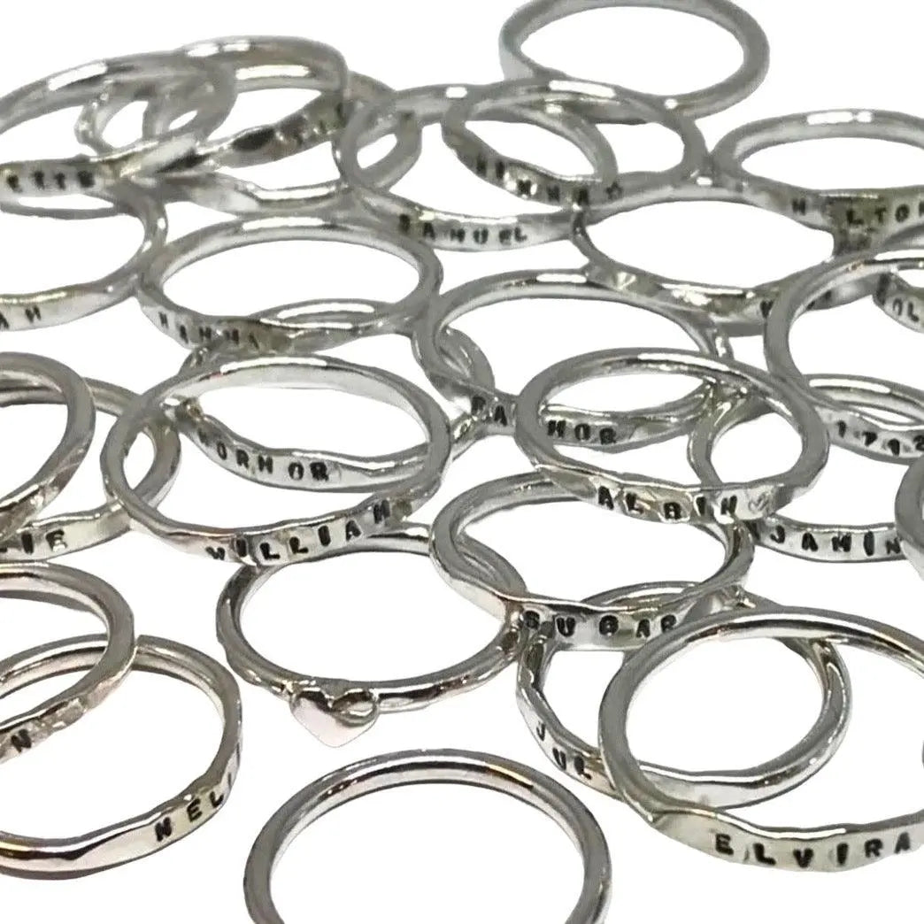 2 - 4 mm namnring silver - L8Hasselblad