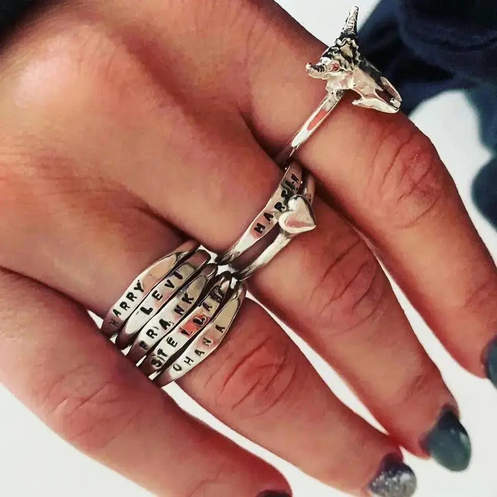 2 - 4 mm namnring silver - L8Hasselblad