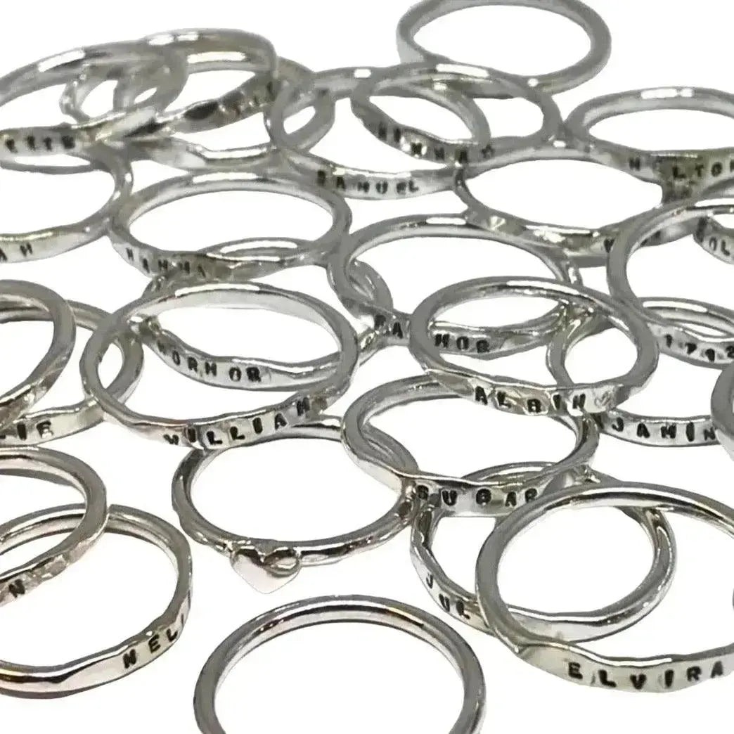 2 - 4 mm namnring silver - L8Hasselblad