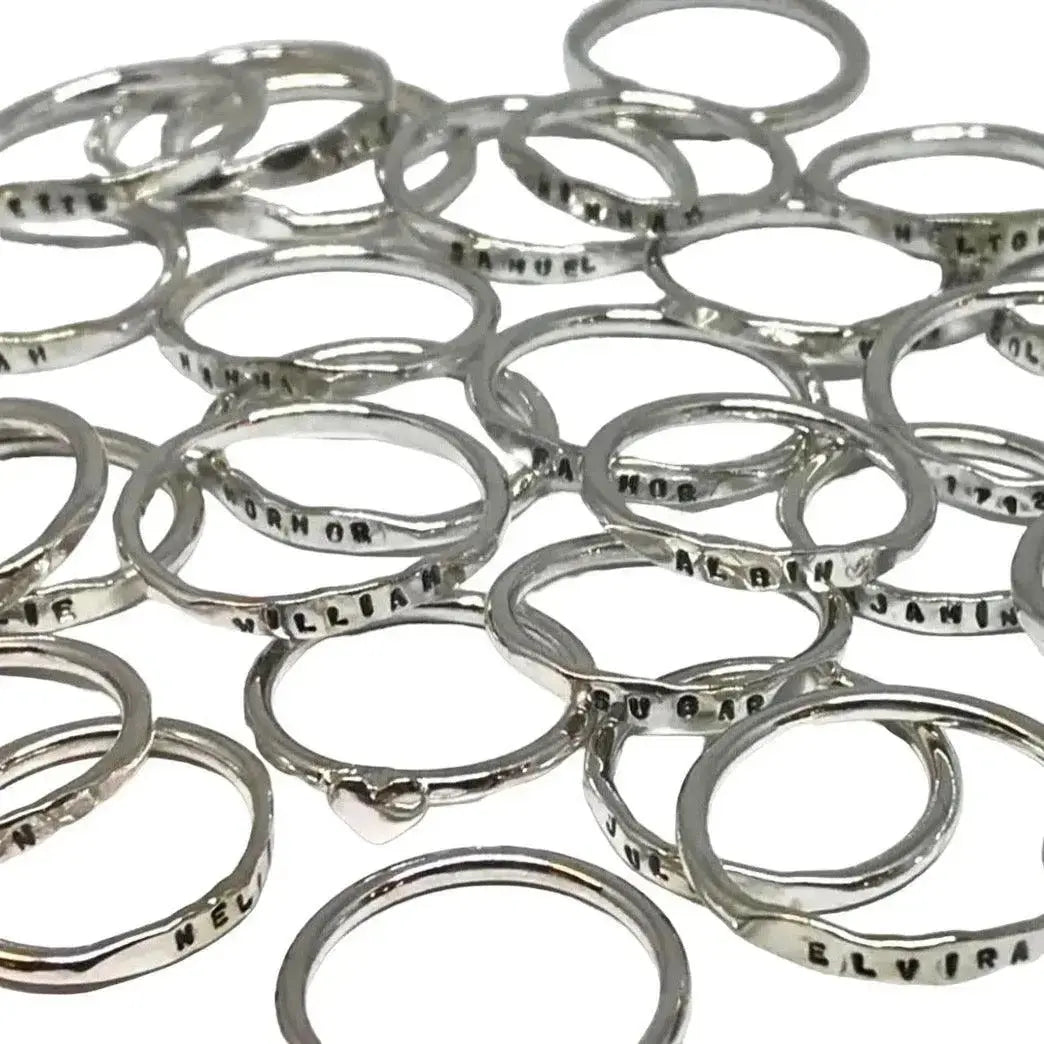 2 - 4 mm namnring silver - L8Hasselblad