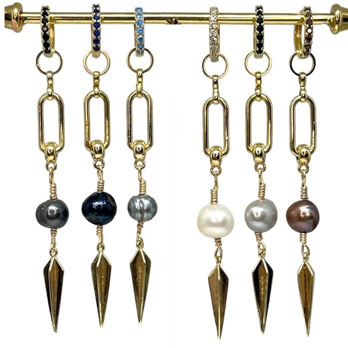 2.0 Långa Pärlörhängen Gulddoublé - L8Hasselblad