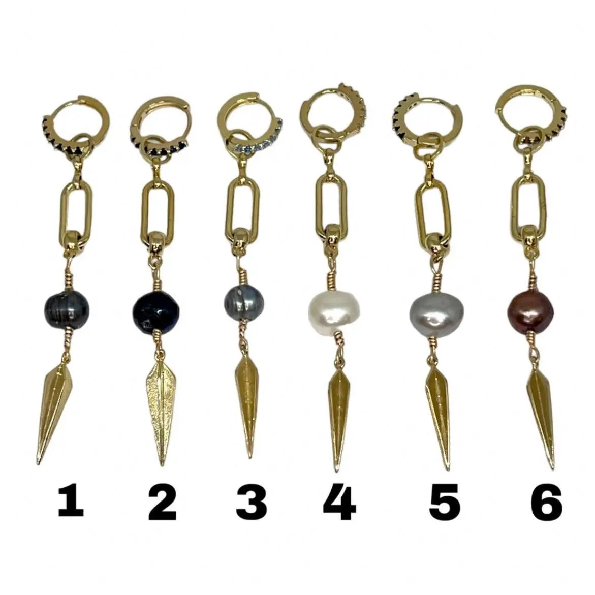 2.0 Långa Pärlörhängen Gulddoublé - L8Hasselblad