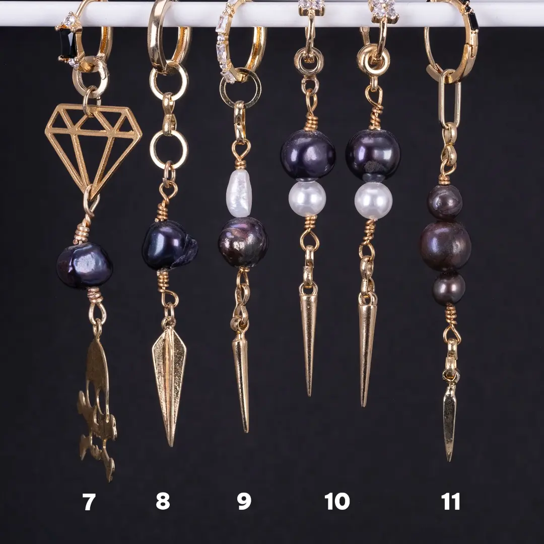 One of a kind pärlor - örhänge gulddoublé L8Hasselblad