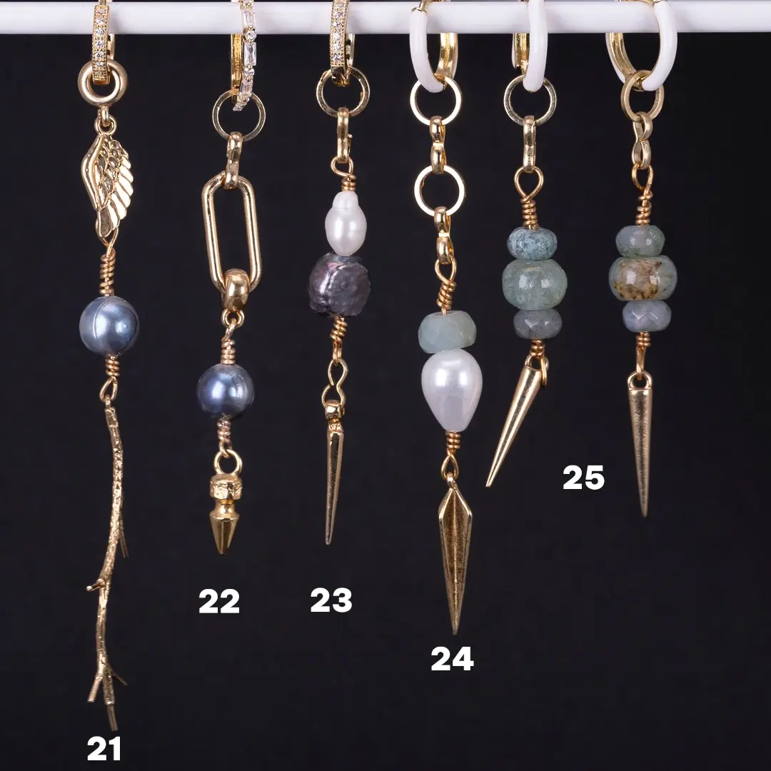 One of a kind pärlor - örhänge gulddoublé L8Hasselblad