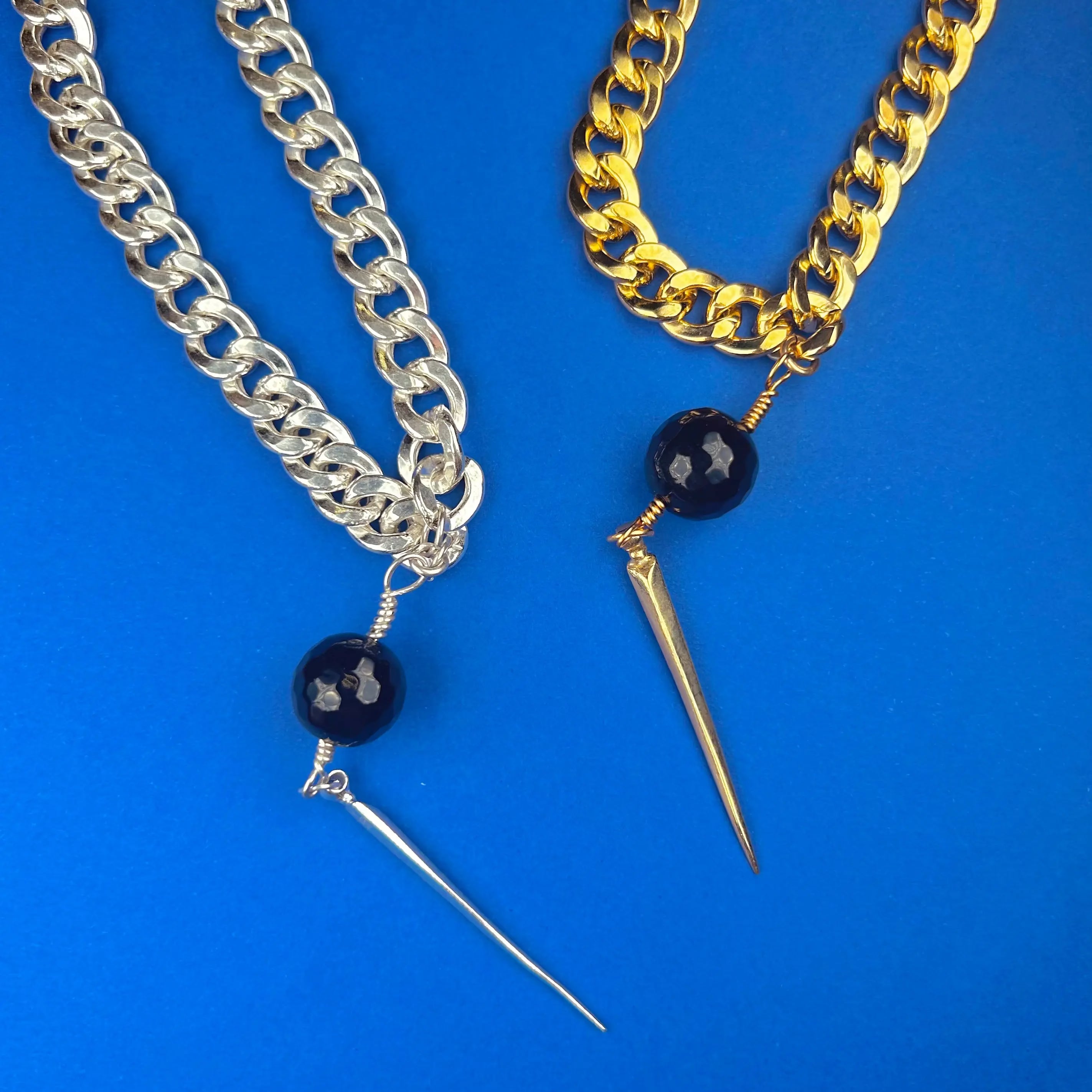 Halsband - Chunky med Sten & Lång Nit L8Hasselblad