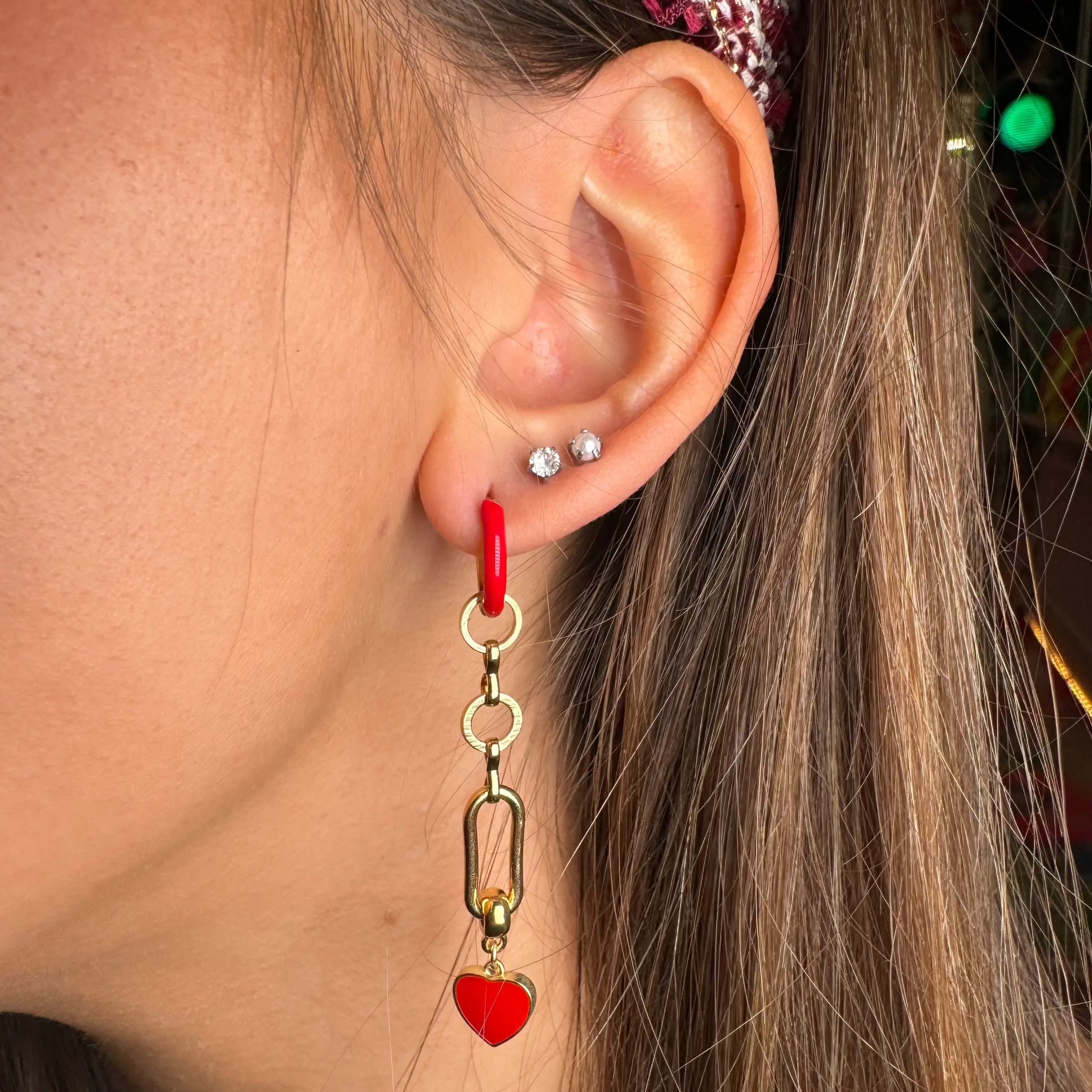 Örhänge - Röda hjärtat L8Hasselblad