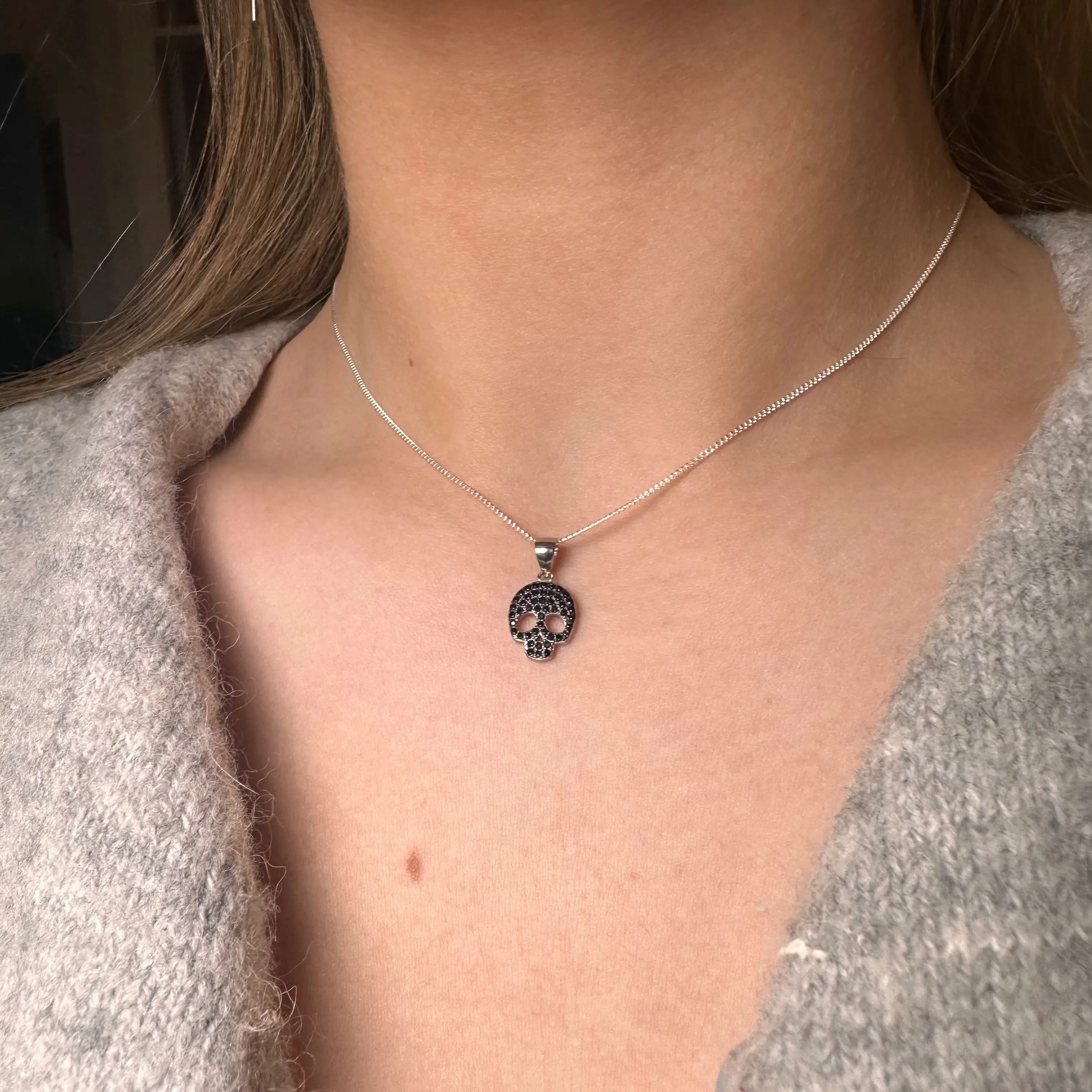 Berlock - Dödskalle med Zirkoner L8Hasselblad