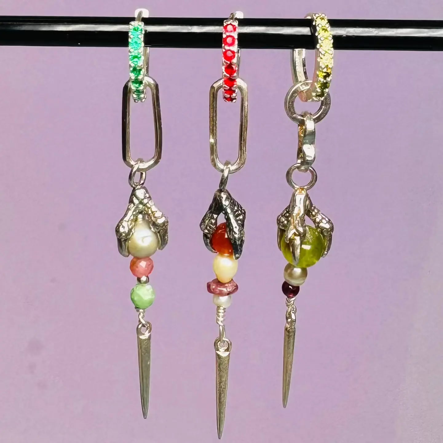 Örhängen - Claw pärlor L8Hasselblad