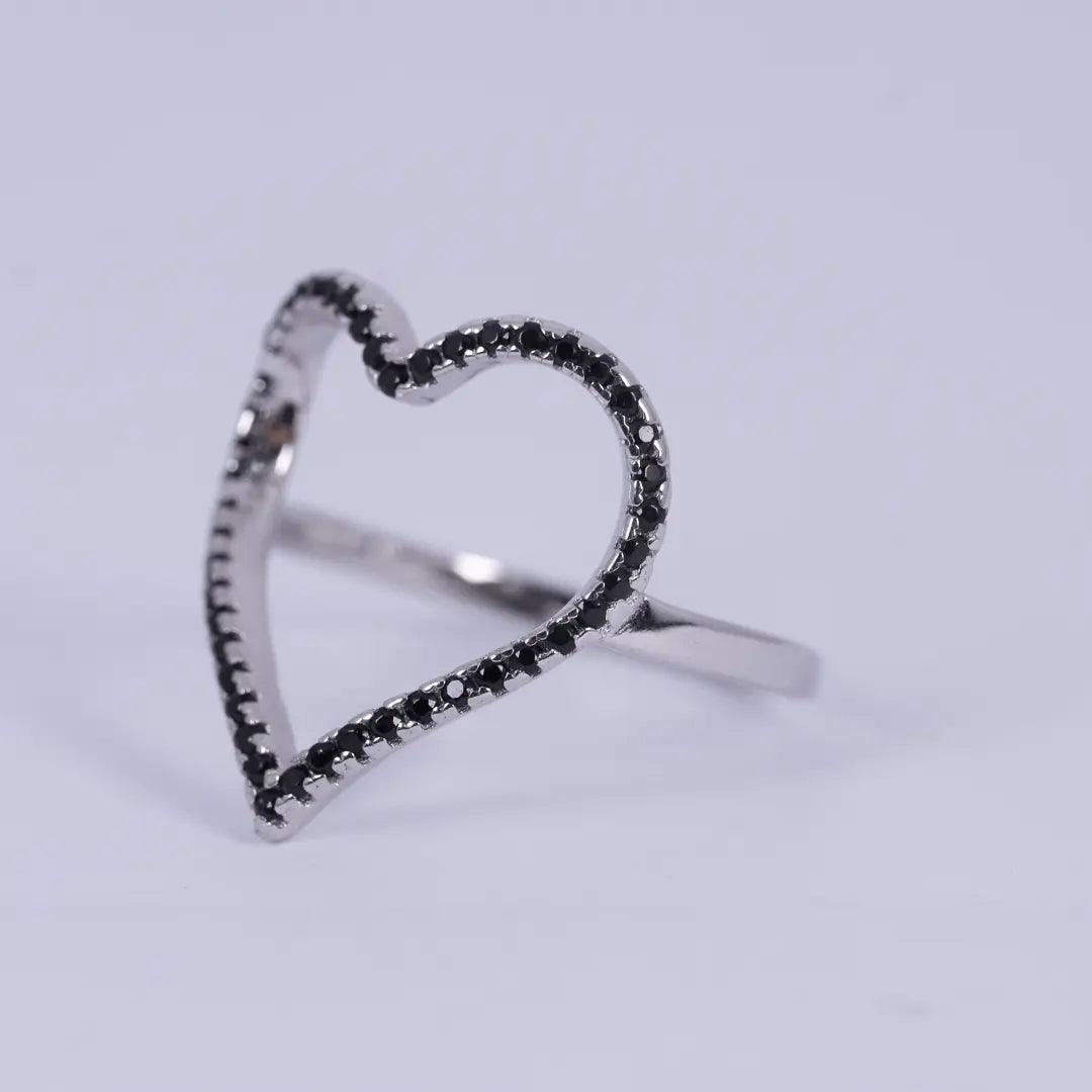 Amoria - hjärtformad silverring - L8Hasselblad