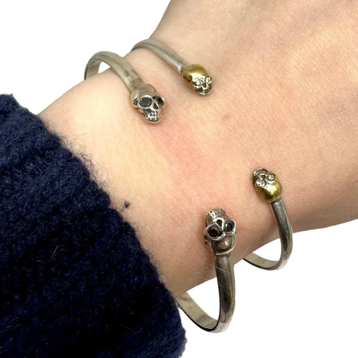 Armband - Mellan/Mini Dödskallar & Äkta Diamanter - L8Hasselblad