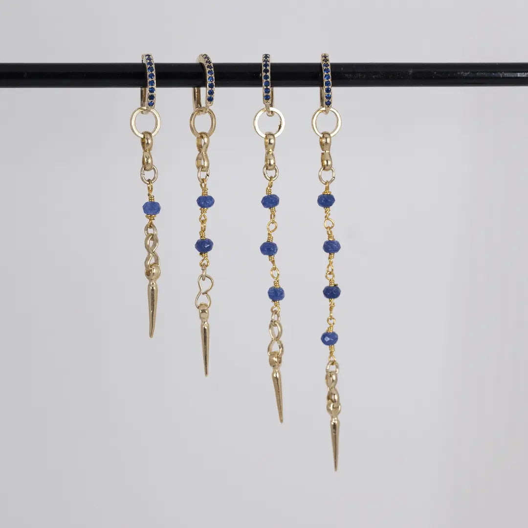 Beads & Spike Gulddoublé - stenörhängen - L8Hasselblad