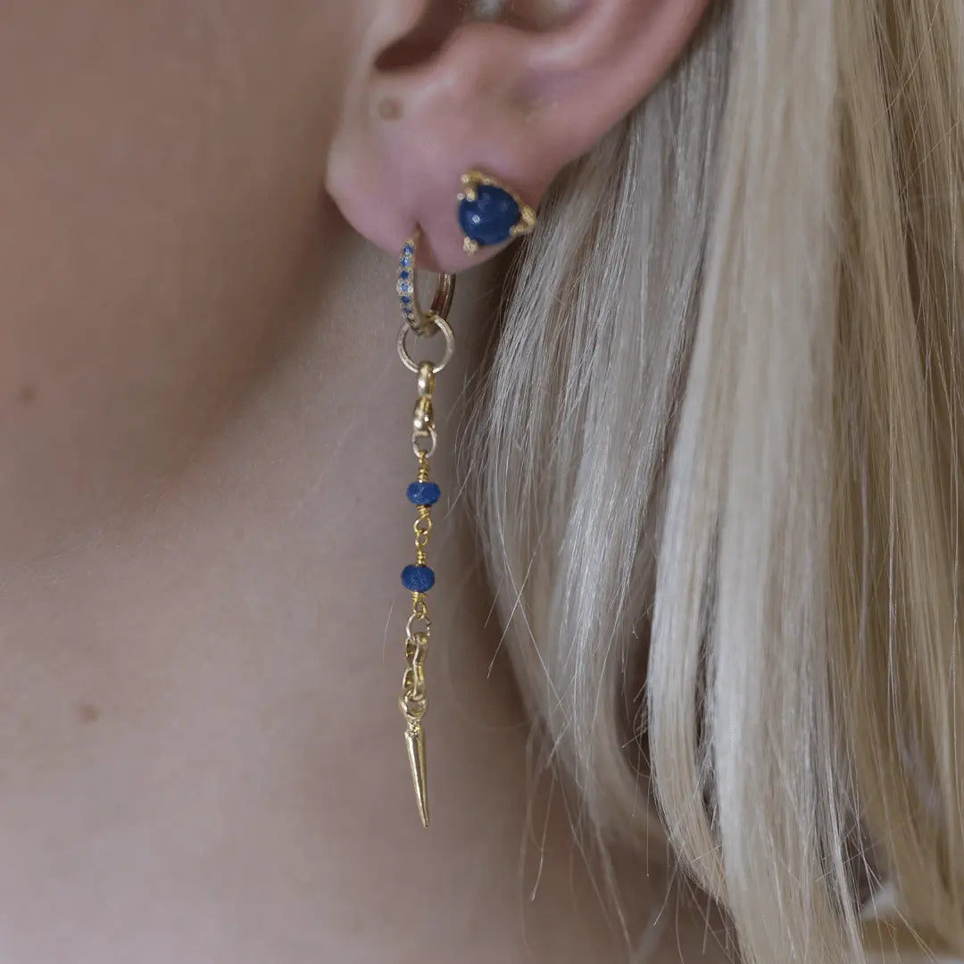 Beads & Spike Gulddoublé - stenörhängen - L8Hasselblad