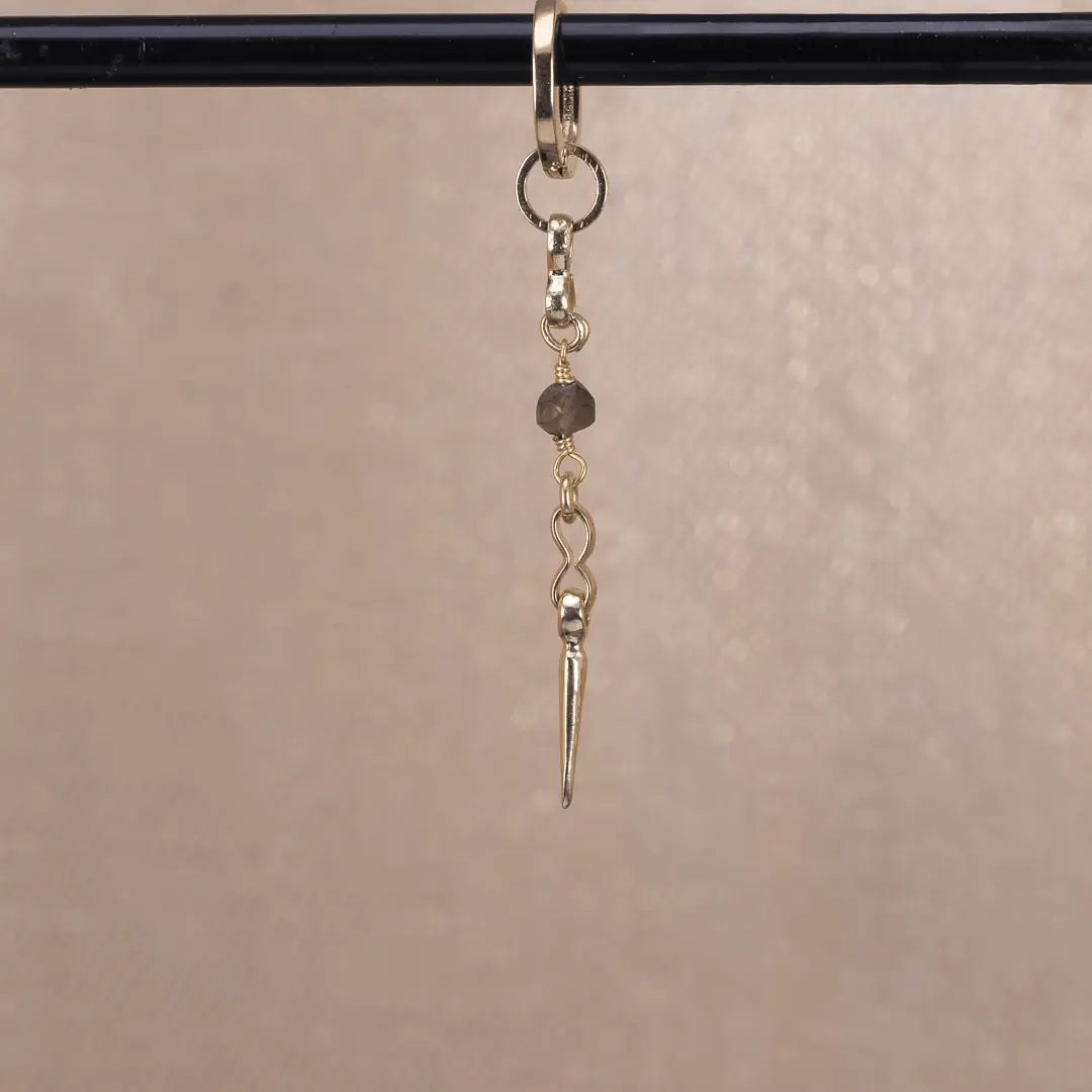 Beads & Spike Gulddoublé - stenörhängen - L8Hasselblad