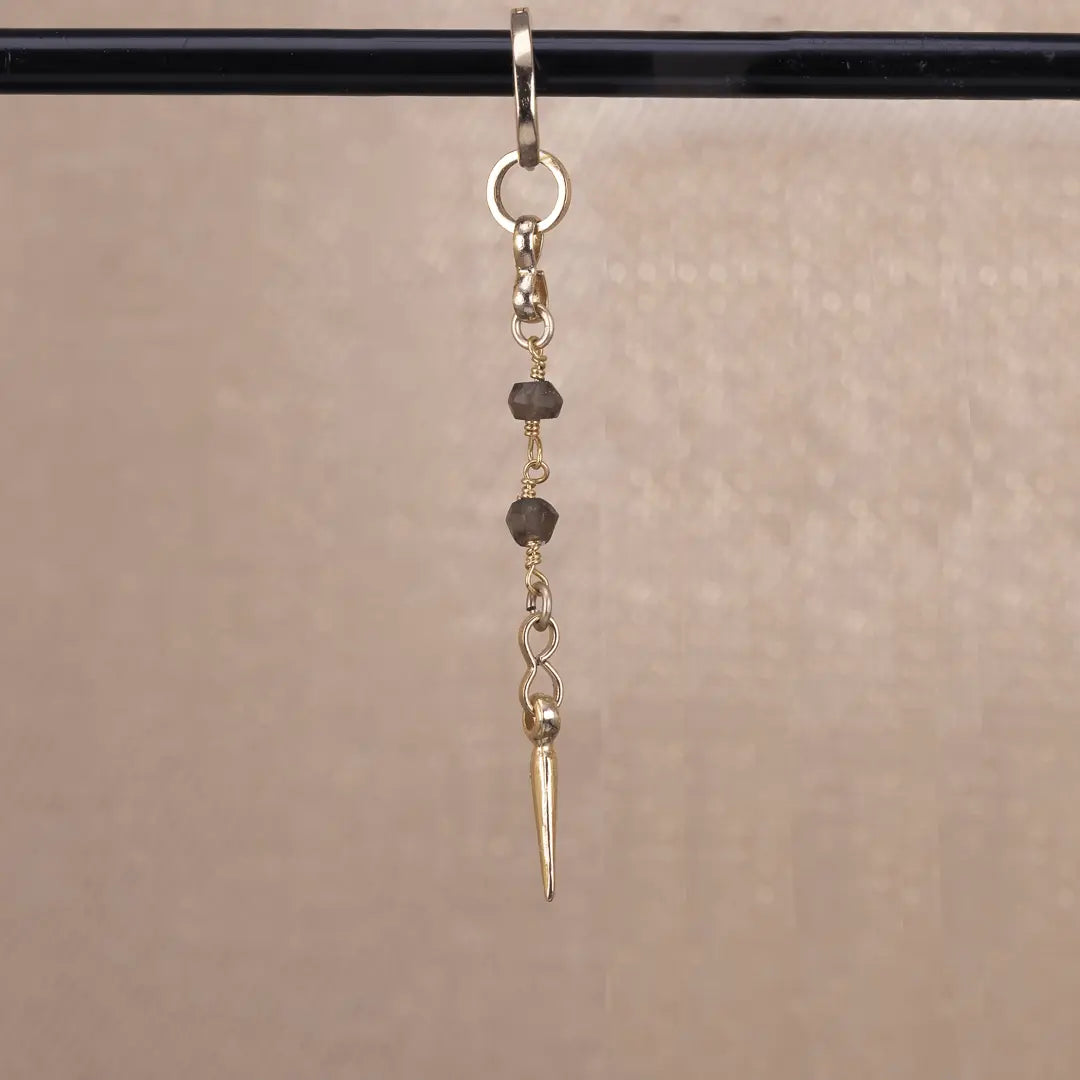 Beads & Spike Gulddoublé - stenörhängen - L8Hasselblad