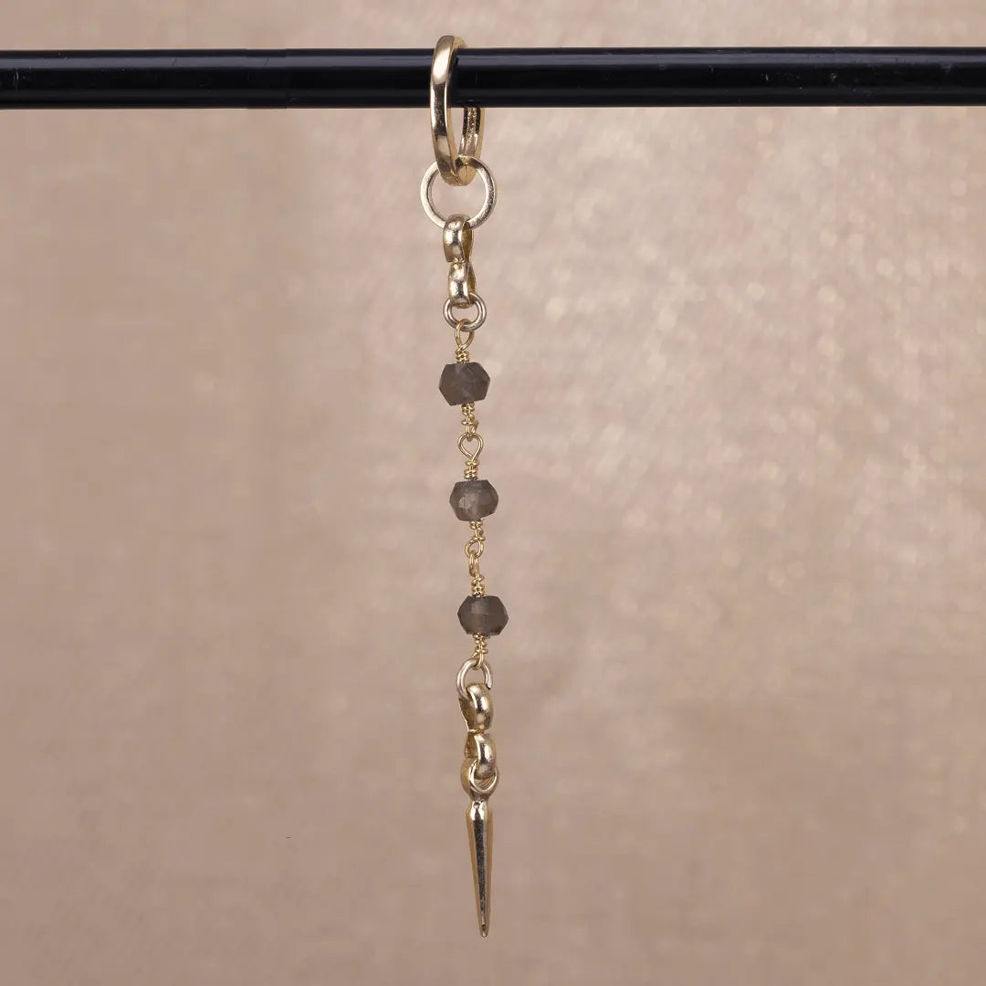 Beads & Spike Gulddoublé - stenörhängen - L8Hasselblad