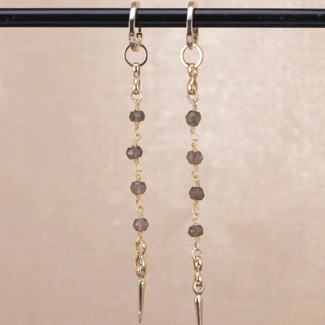 Beads & Spike Gulddoublé - stenörhängen - L8Hasselblad