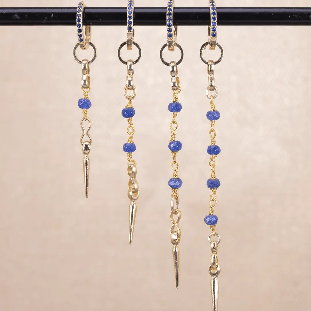 Beads & Spike Gulddoublé - stenörhängen - L8Hasselblad