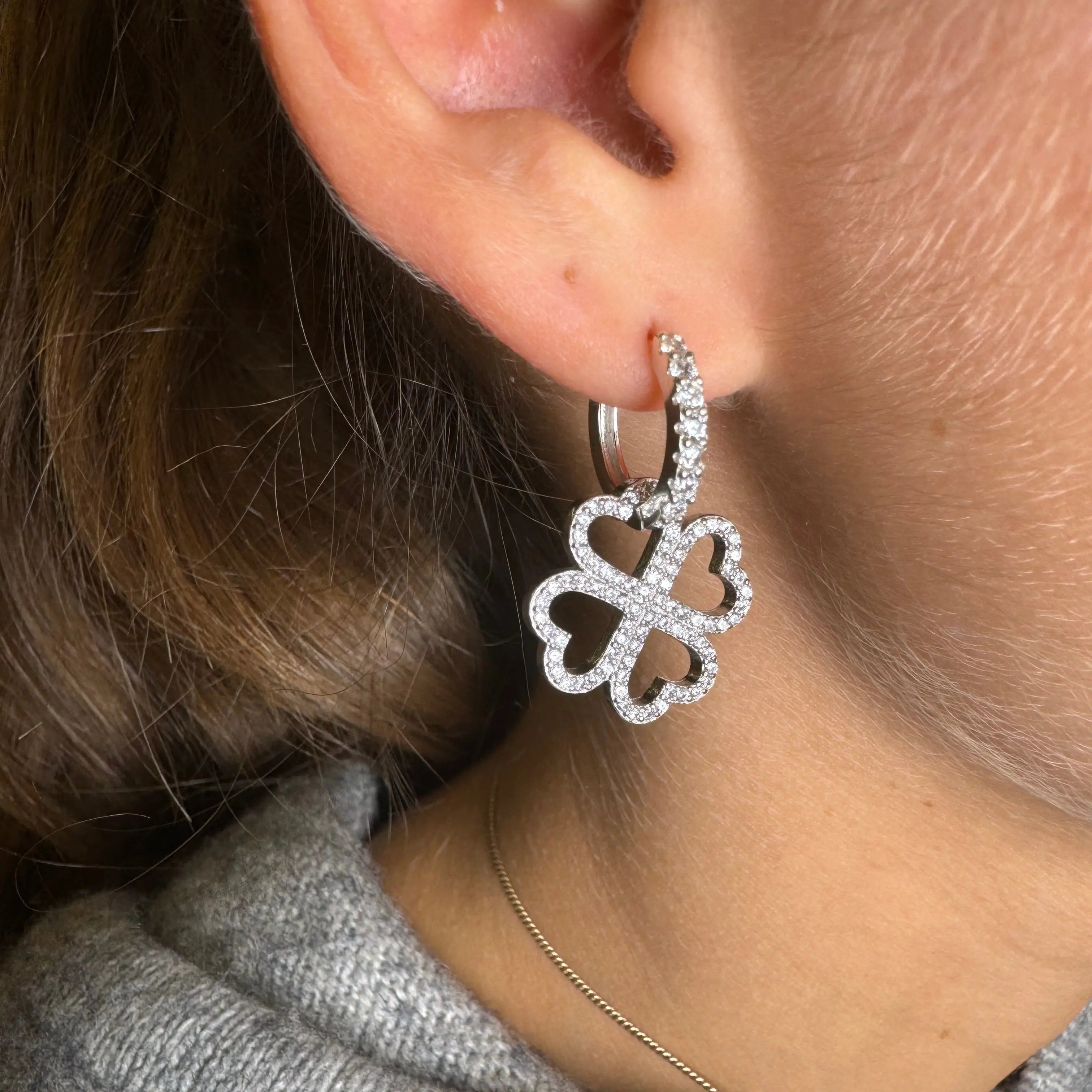 Berlock - Fyrklöver med zirkoner - L8Hasselblad