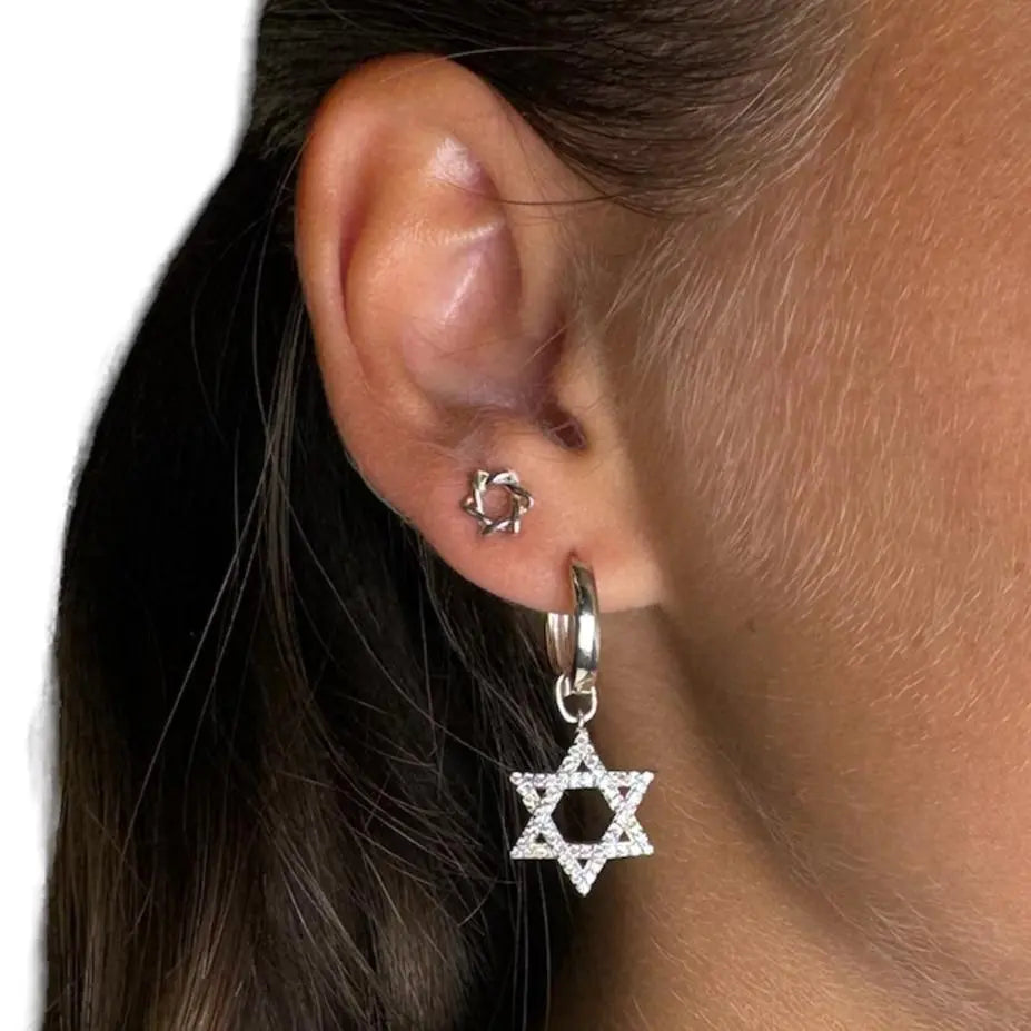 Berlock - Chai eller davidsstjärna med zirkoner - L8Hasselblad