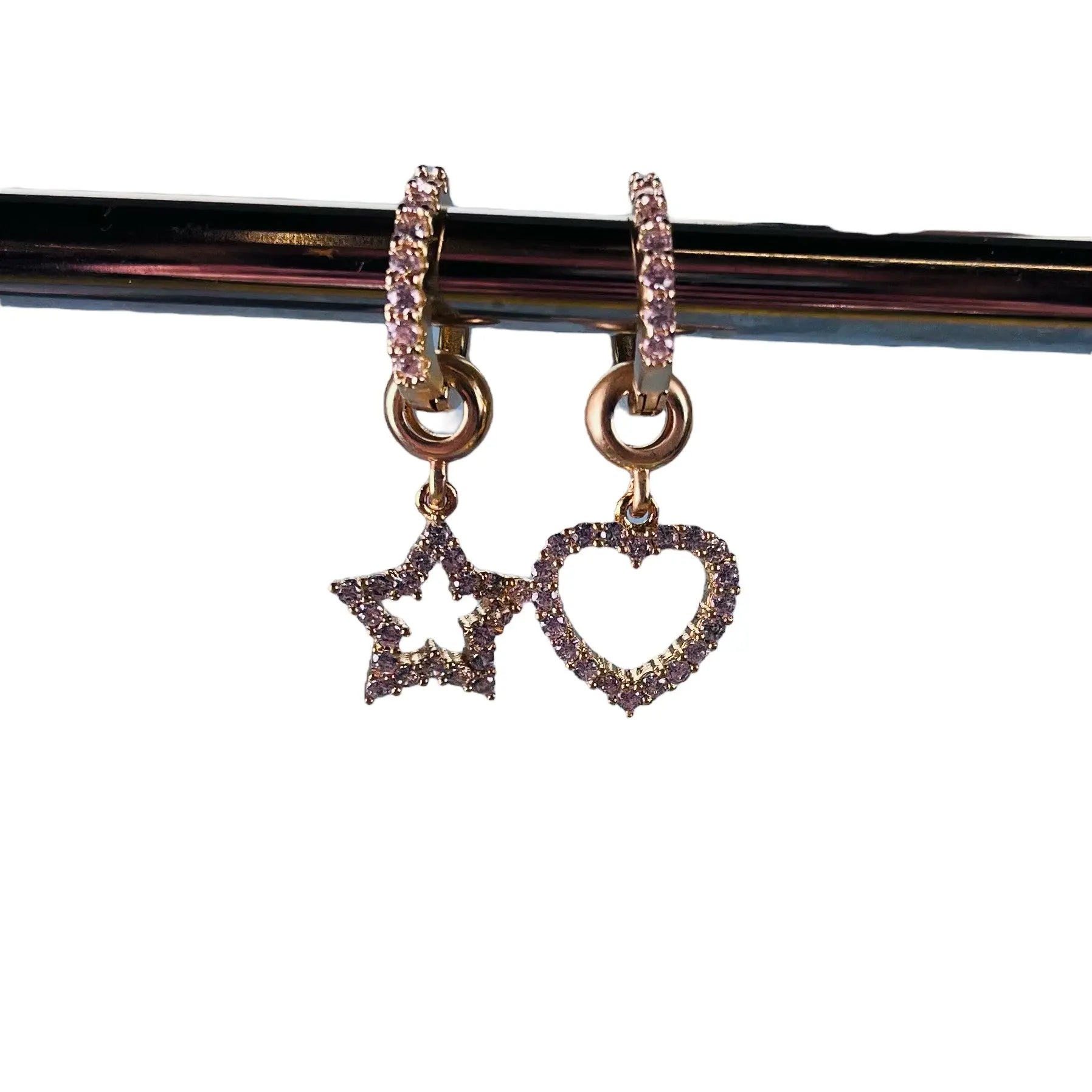 Berlock - Hjärta/Stjärna med zirkoner - L8Hasselblad