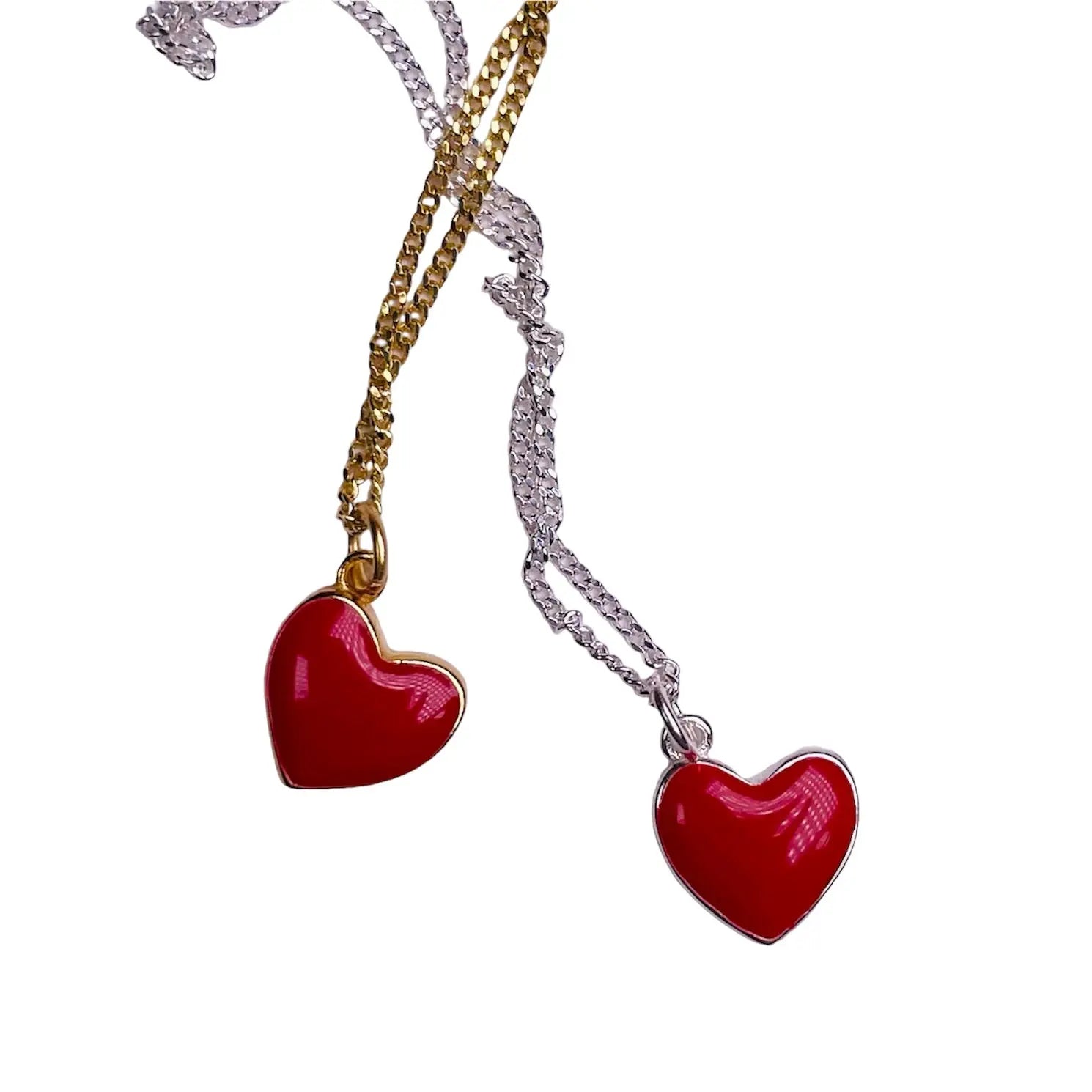 Berlock - Rött flaming heart - L8Hasselblad