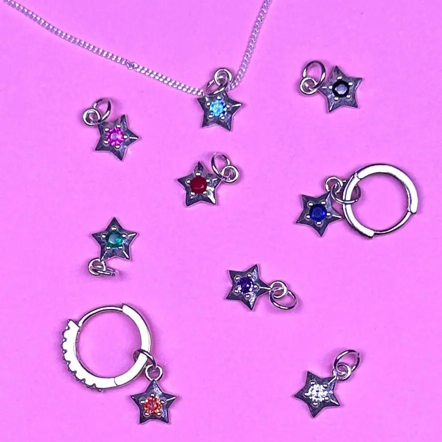 Berlock - Stjärnskott med zirkoner - L8Hasselblad