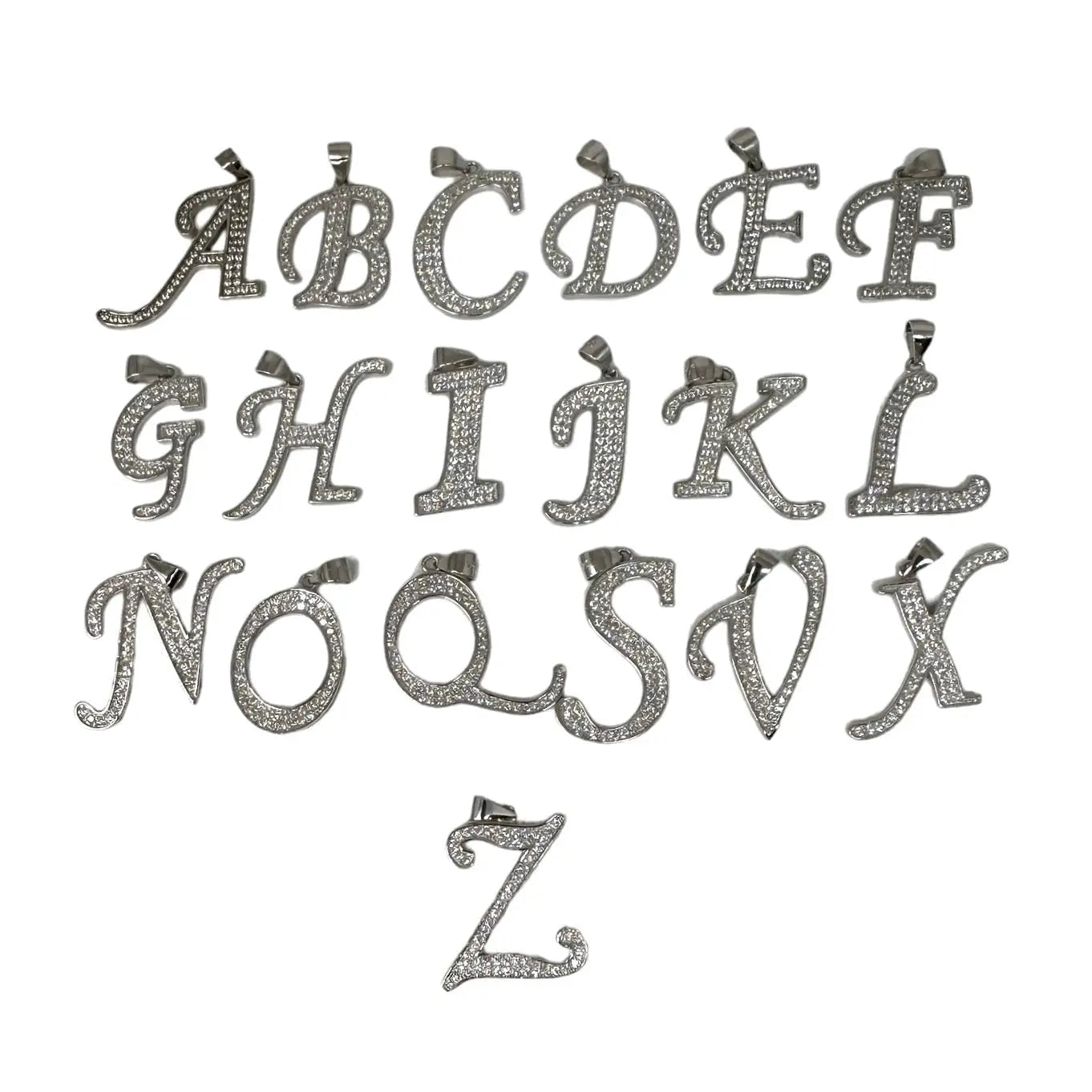 Berlock - Stora Bokstäver med Zirkoner - L8Hasselblad