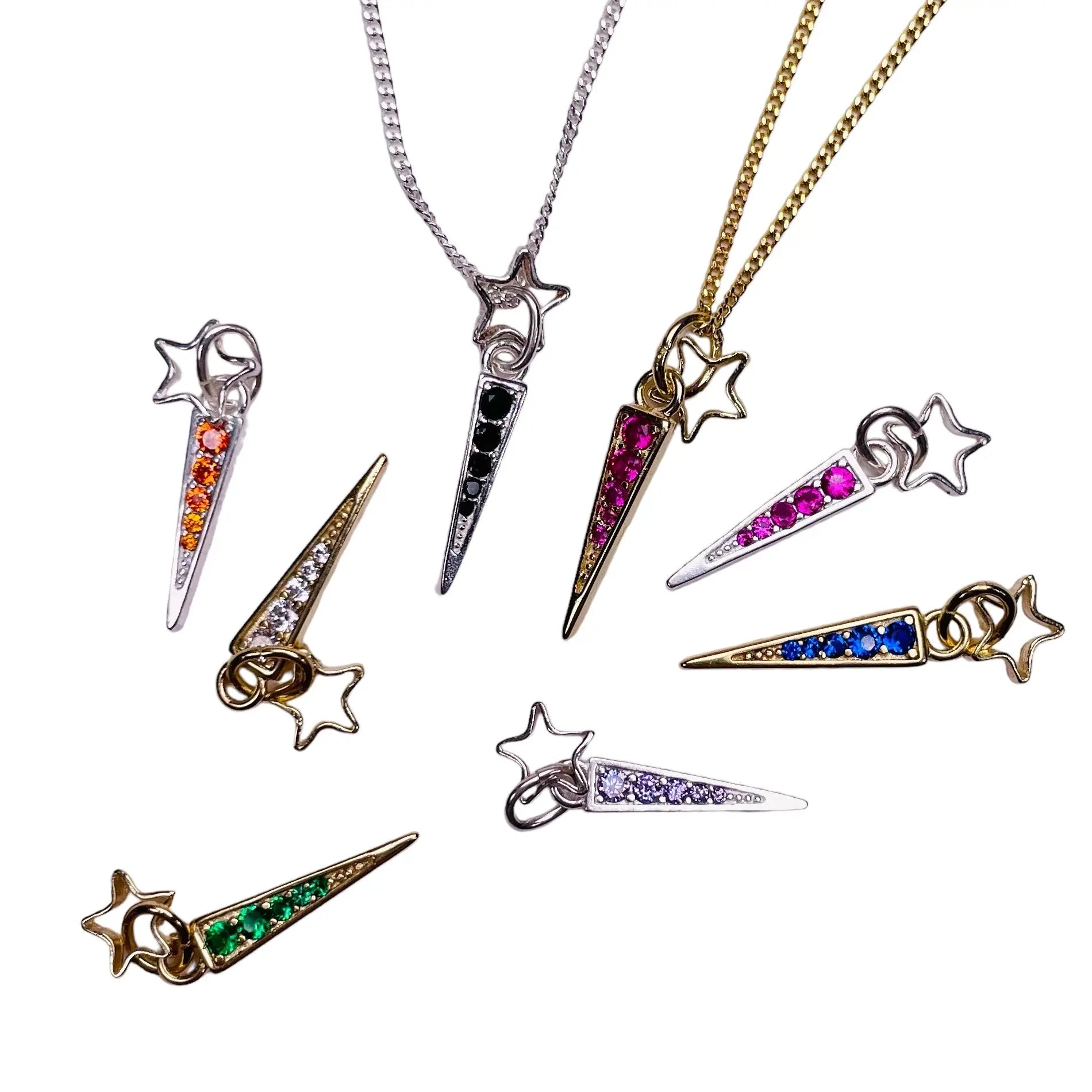 Berlock - Tagg med Zirkoner & Stjärna - L8Hasselblad