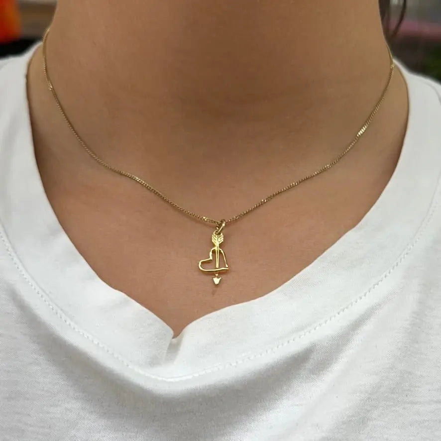 Berlock - Tunt hjärta med pil - L8Hasselblad