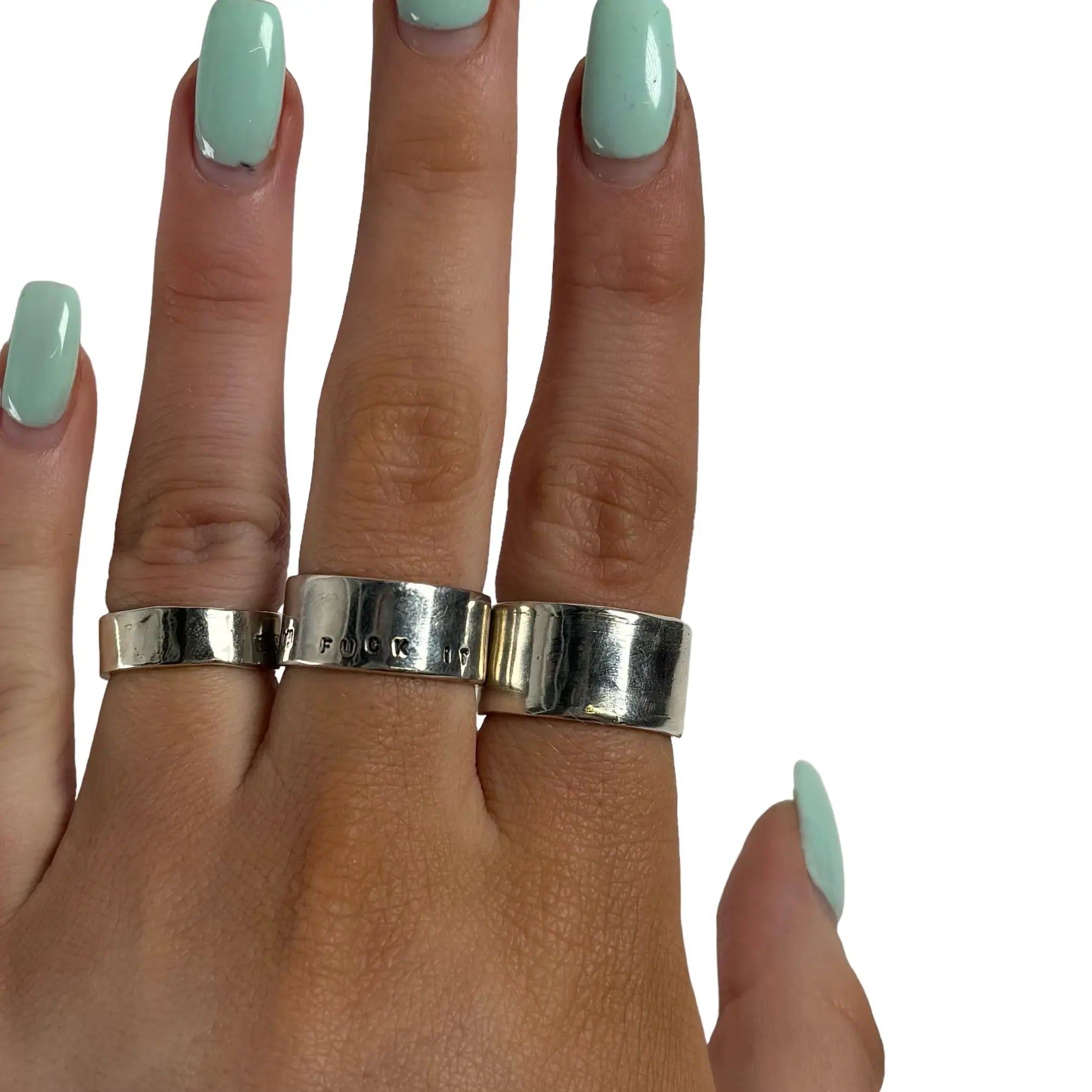 Bred silverring - stämplad - L8Hasselblad