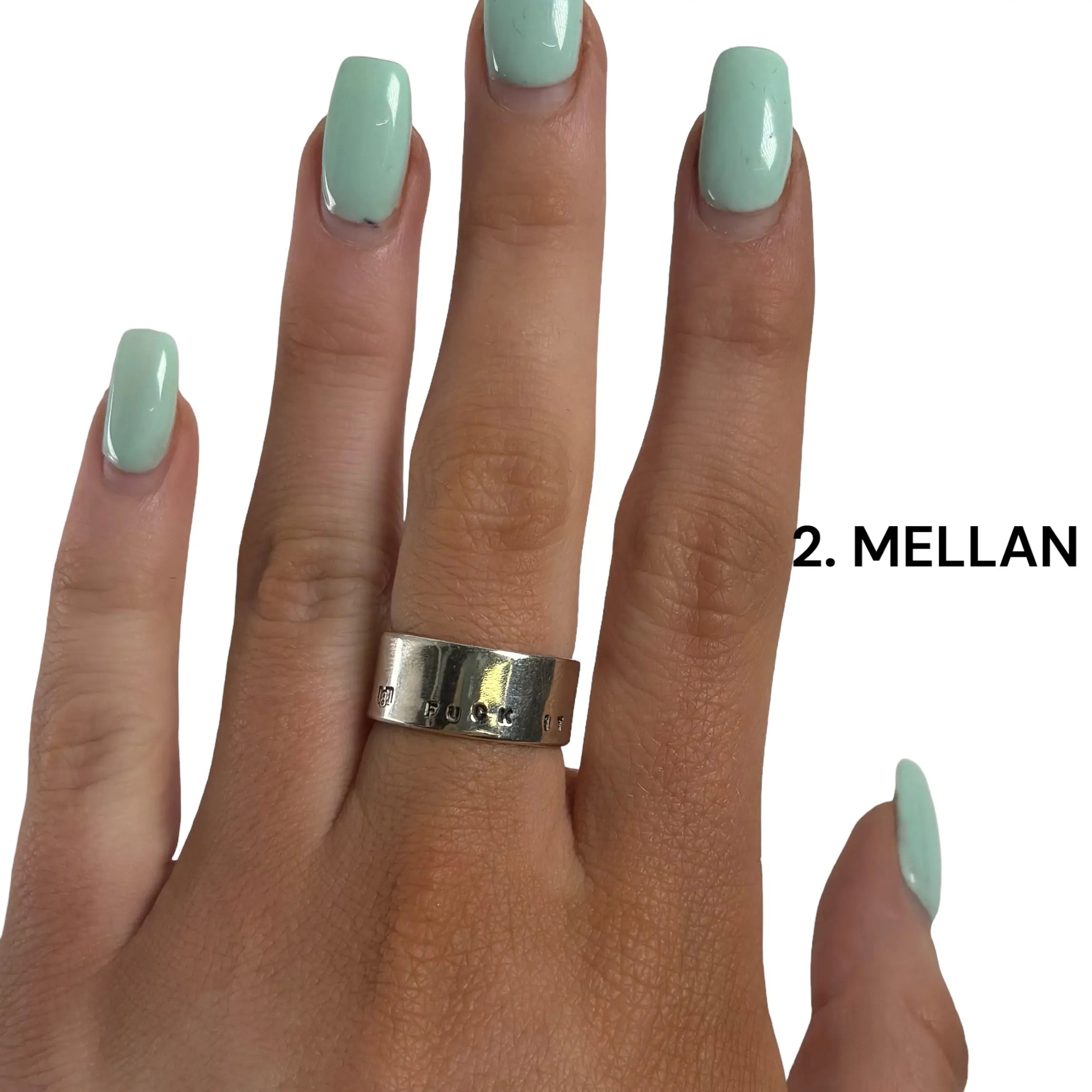 Bred silverring - stämplad - L8Hasselblad