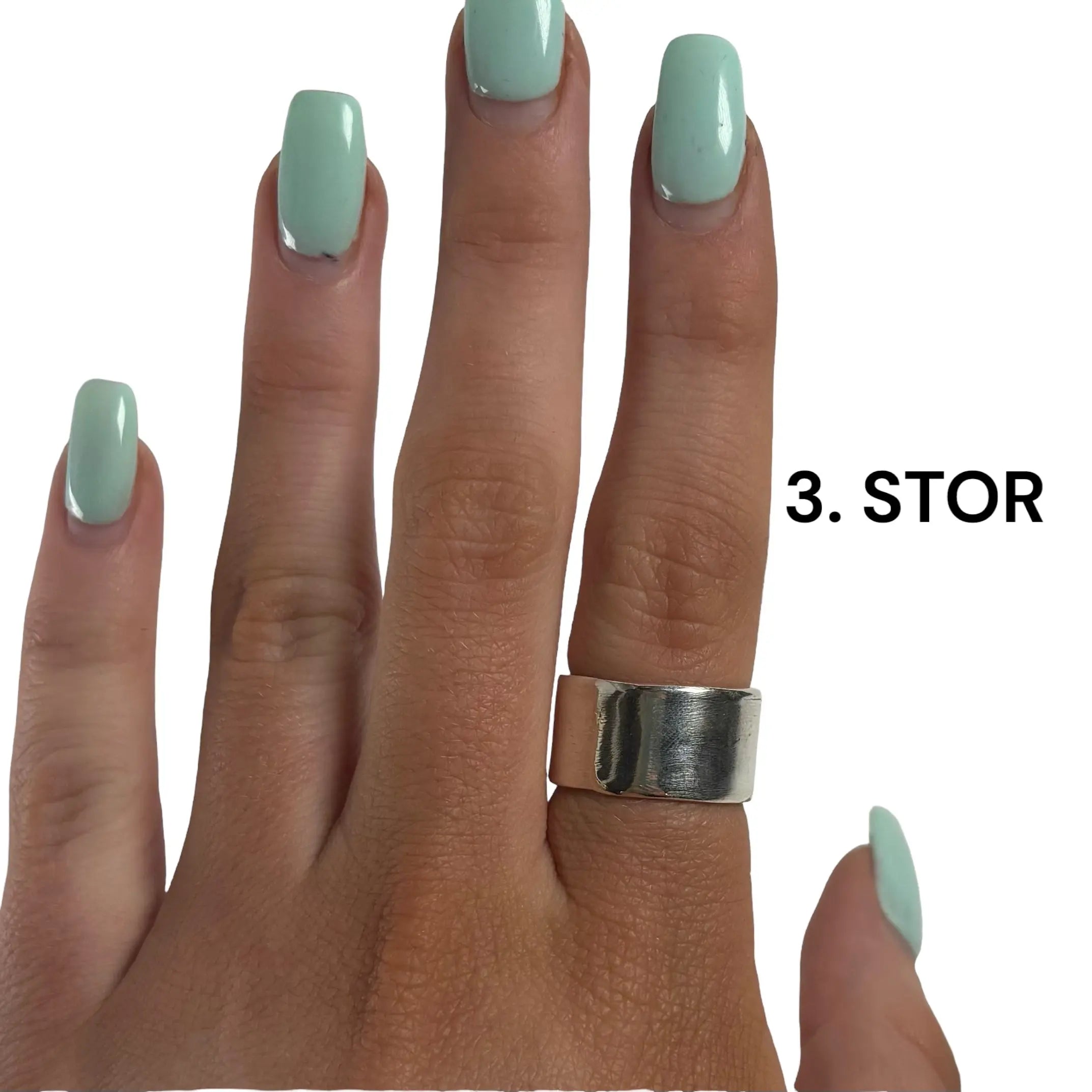 Bred silverring - stämplad - L8Hasselblad