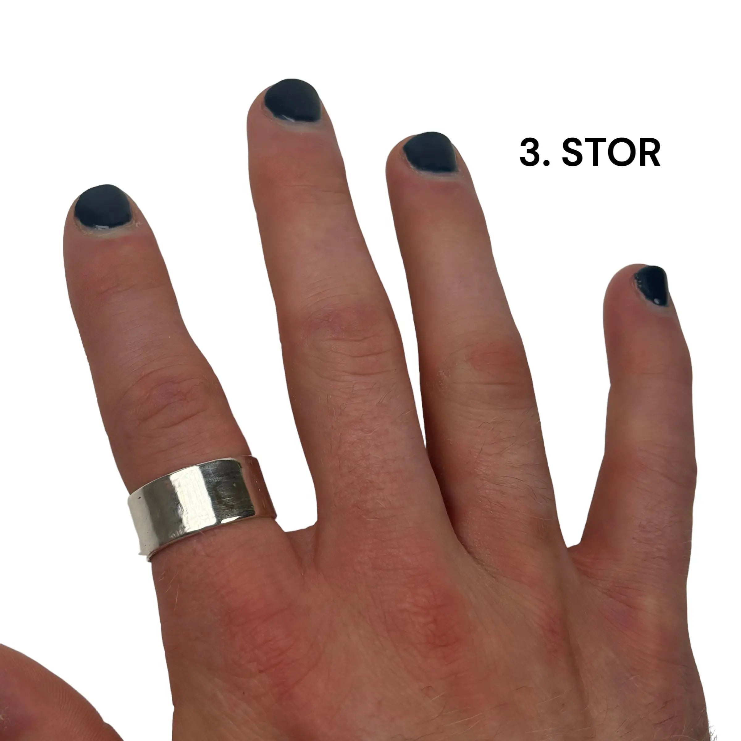 Bred silverring - stämplad - L8Hasselblad