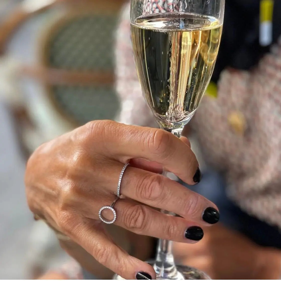 Celesta - cirkelformad silverring L8Hasselblad