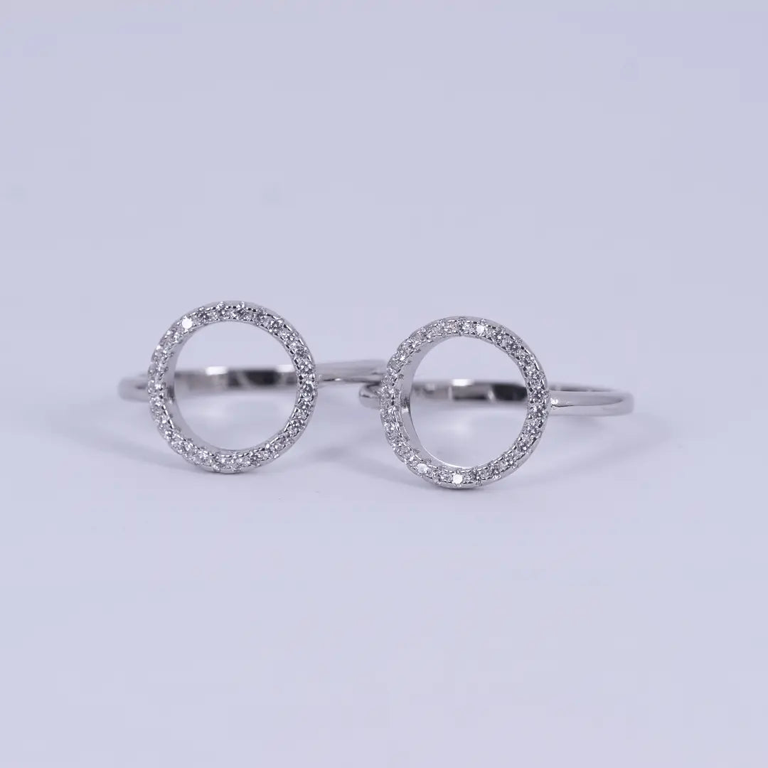 Celesta - cirkelformad silverring - L8Hasselblad