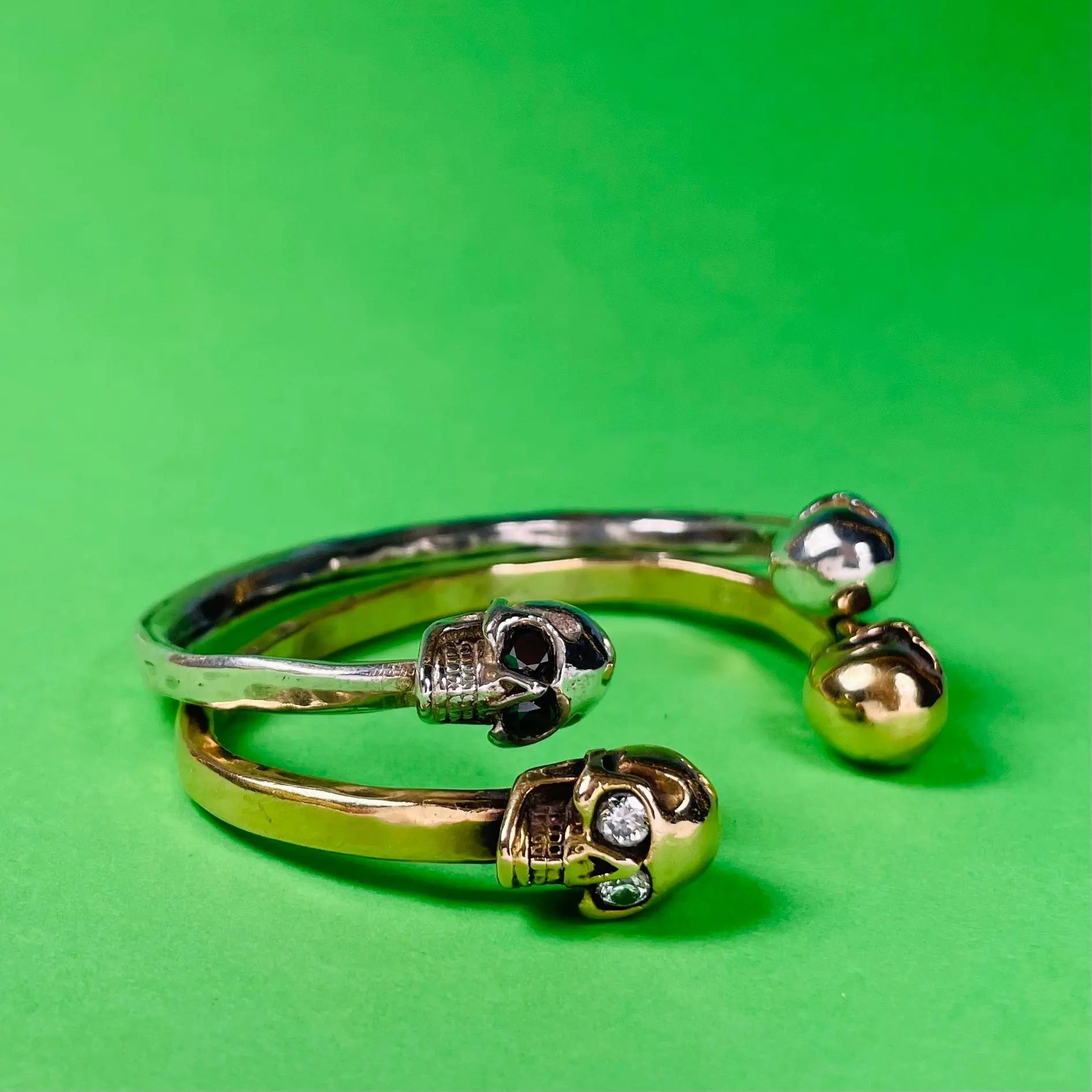 Chunky dödskallearmband med äkta diamanter - L8Hasselblad