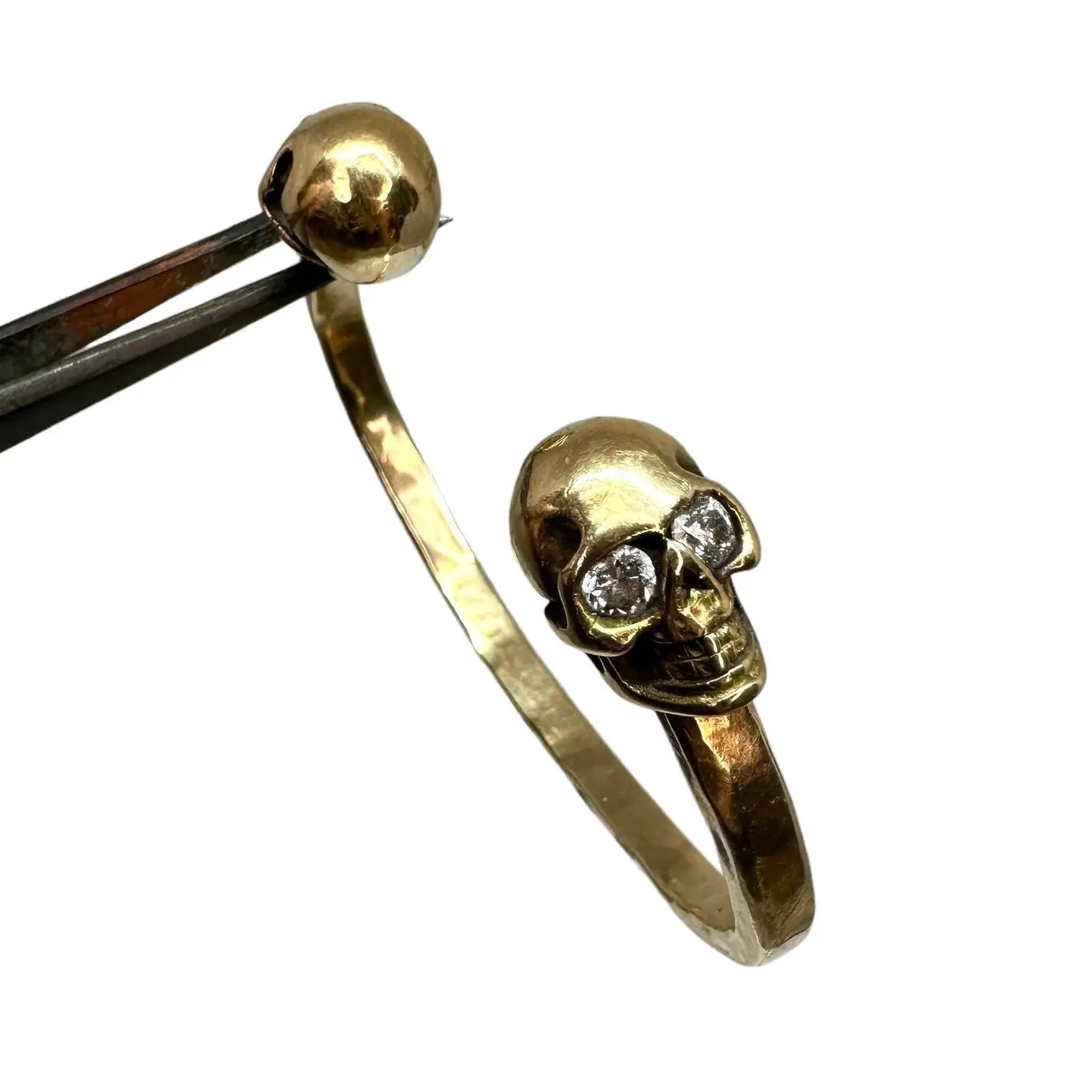 Chunky dödskallearmband med äkta diamanter - L8Hasselblad