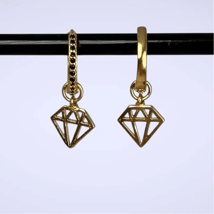 Diamant - guldörhänge - L8Hasselblad