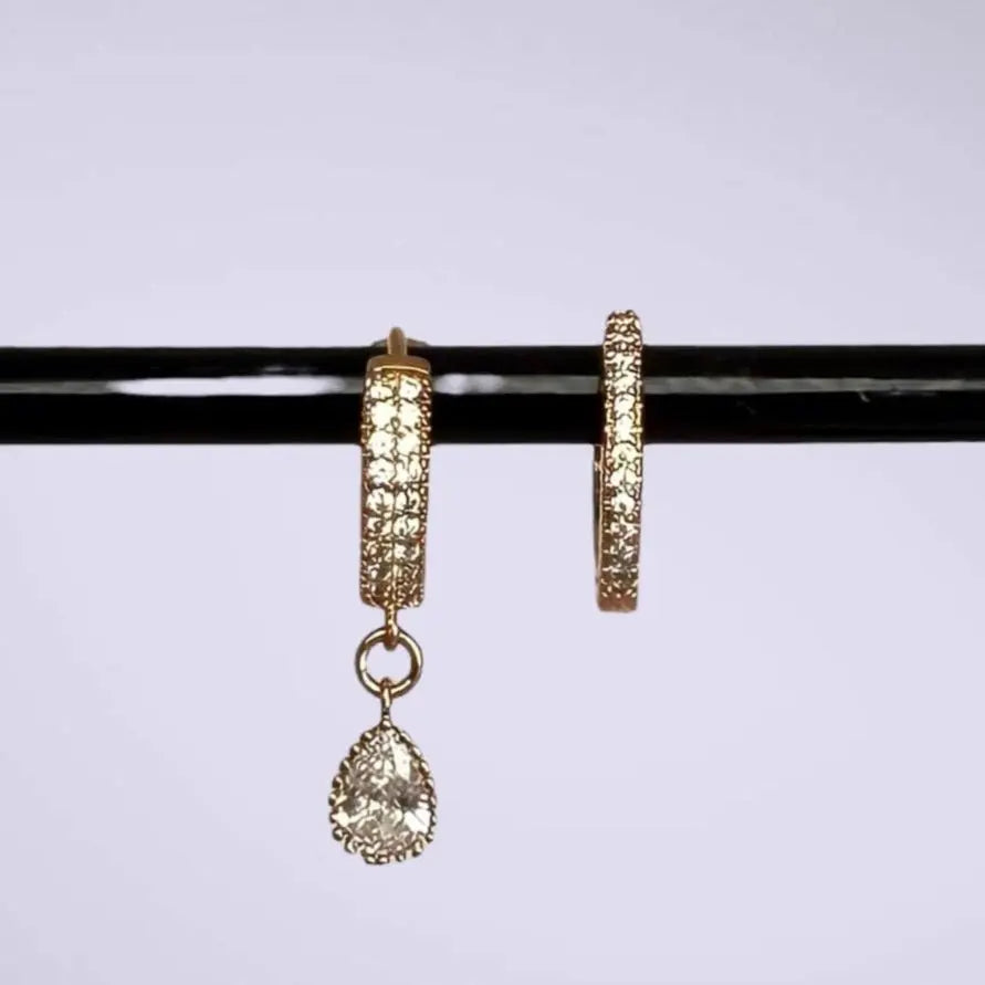 Drip - roséguldörhänge - L8Hasselblad