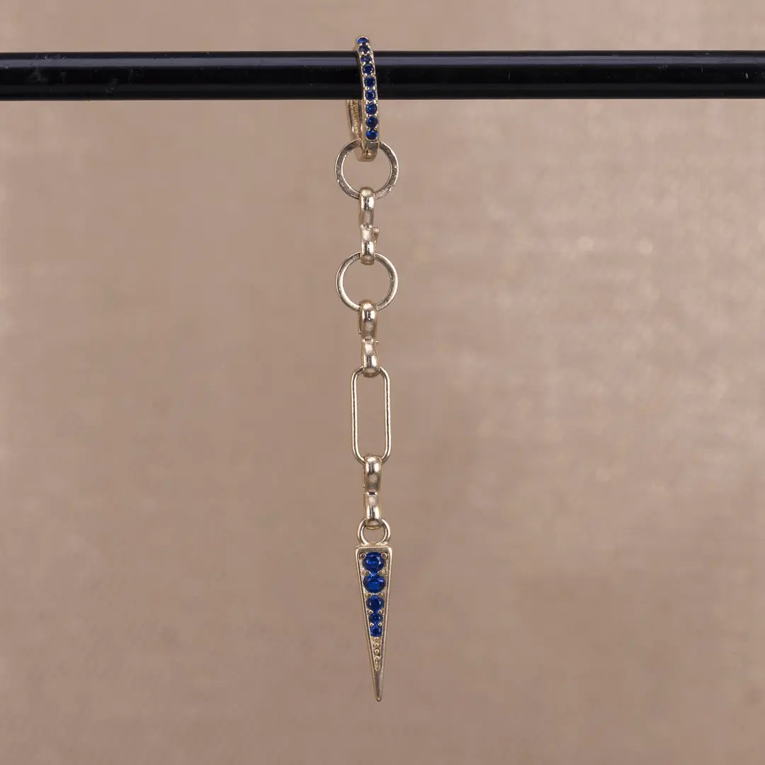 Ella - hängande örhänge med zirkontagg - gulddoublé - L8Hasselblad