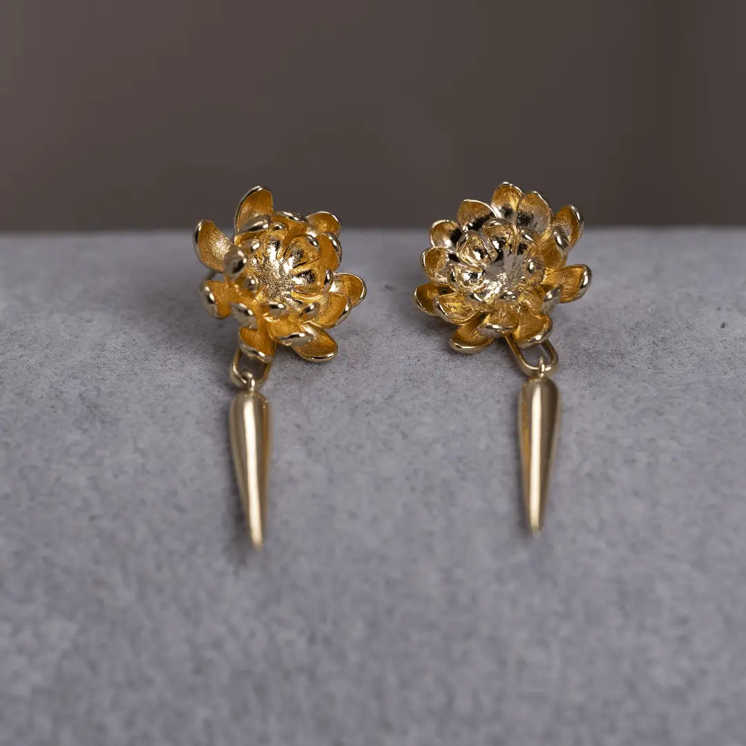 Flower Spike - örhänge gulddoublé - L8Hasselblad