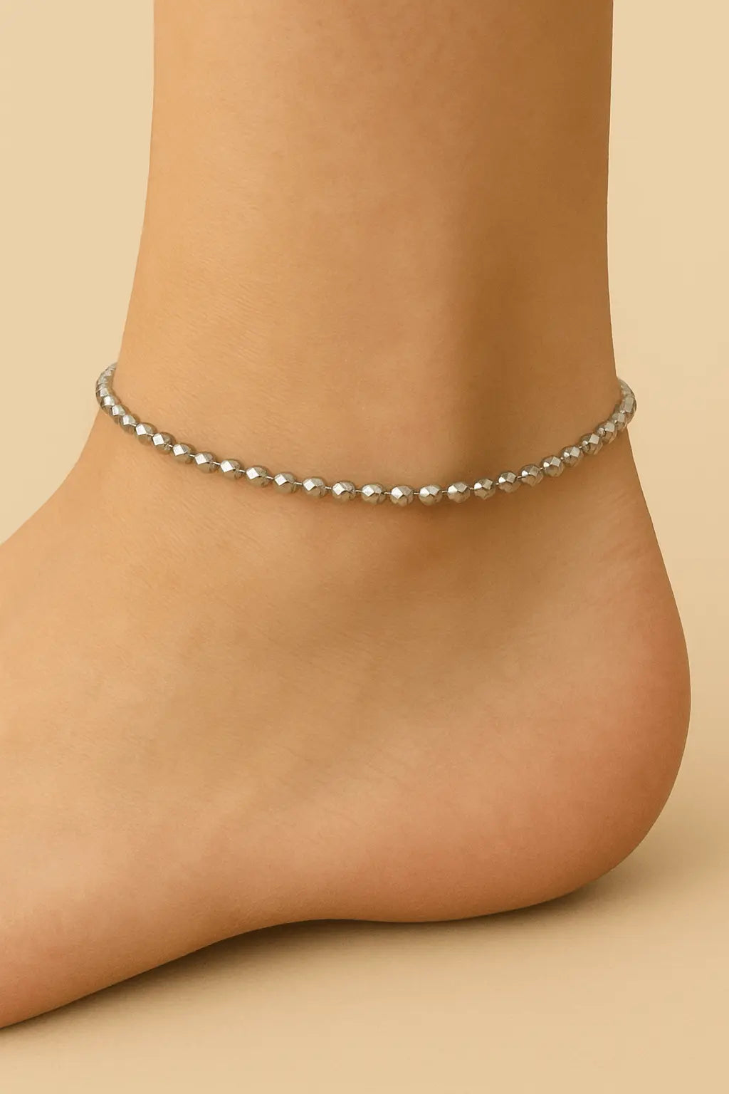 Fotlänk - Fasettslipad kulkedja - L8Hasselblad