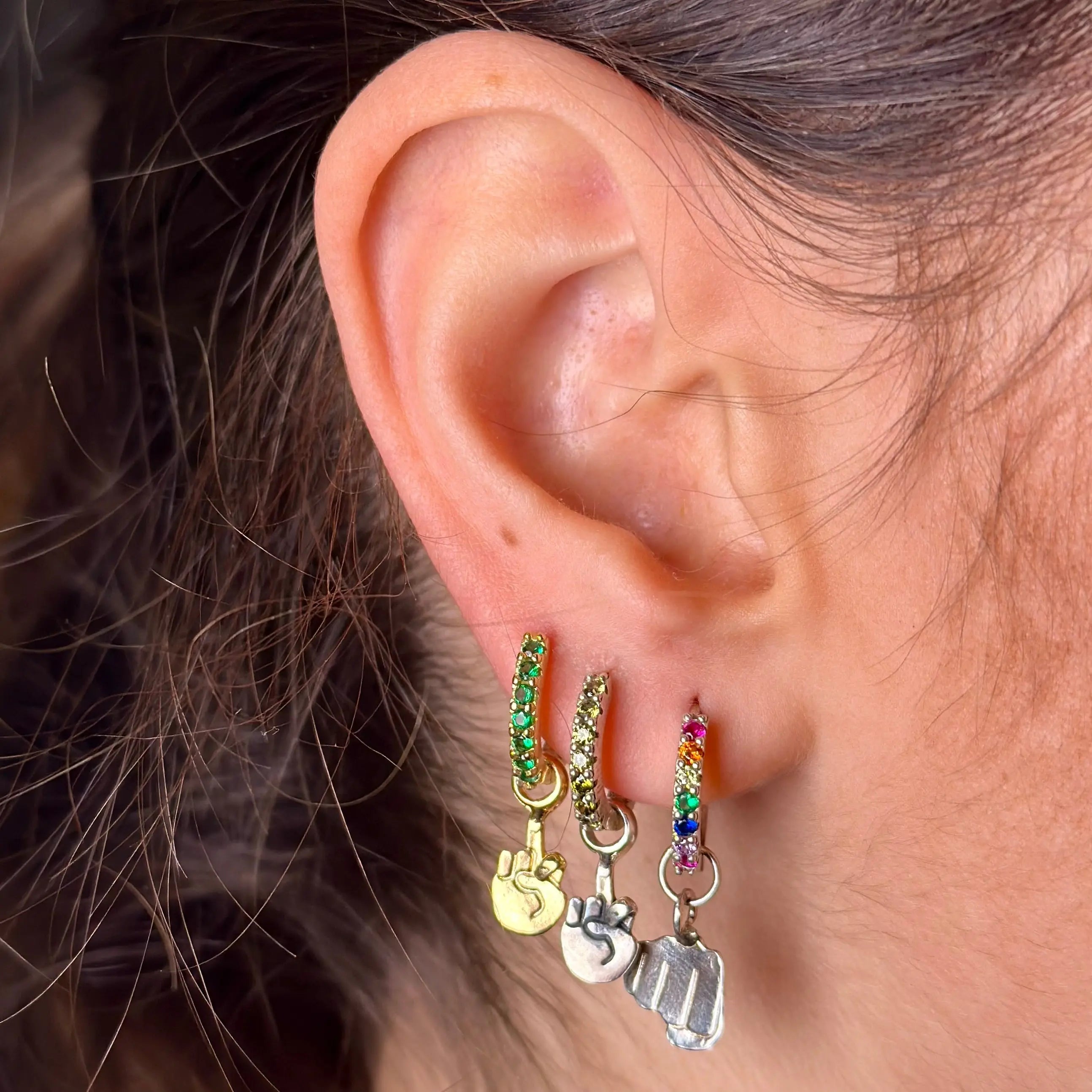 Fuck finger - örhänge - L8Hasselblad