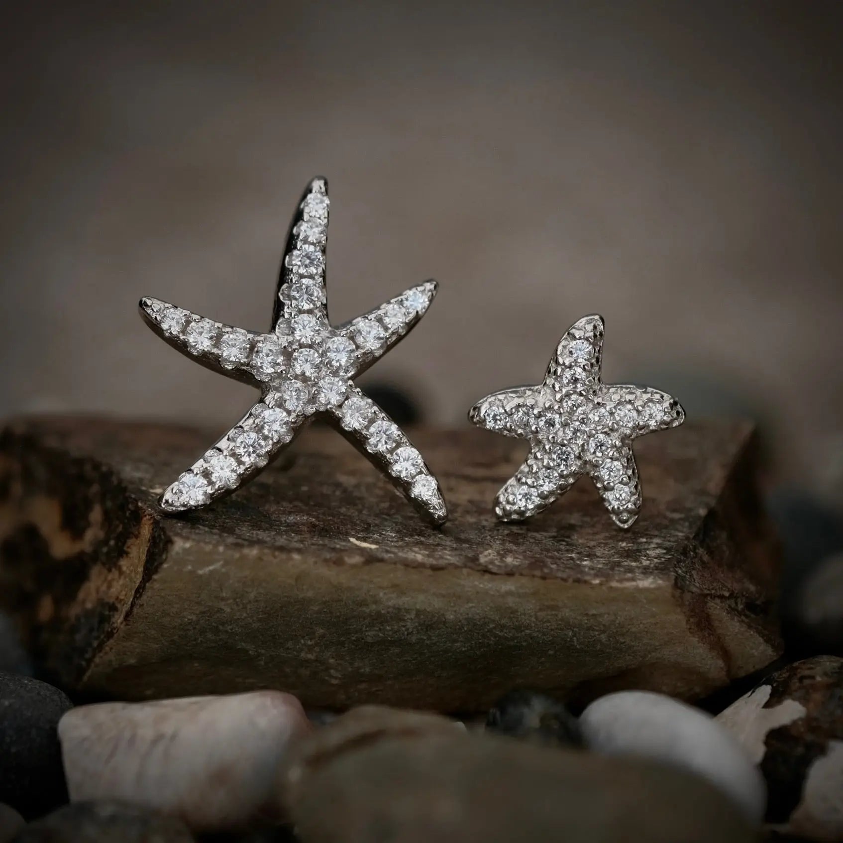 Glitter Starfish - Stiftörhänge L8Hasselblad