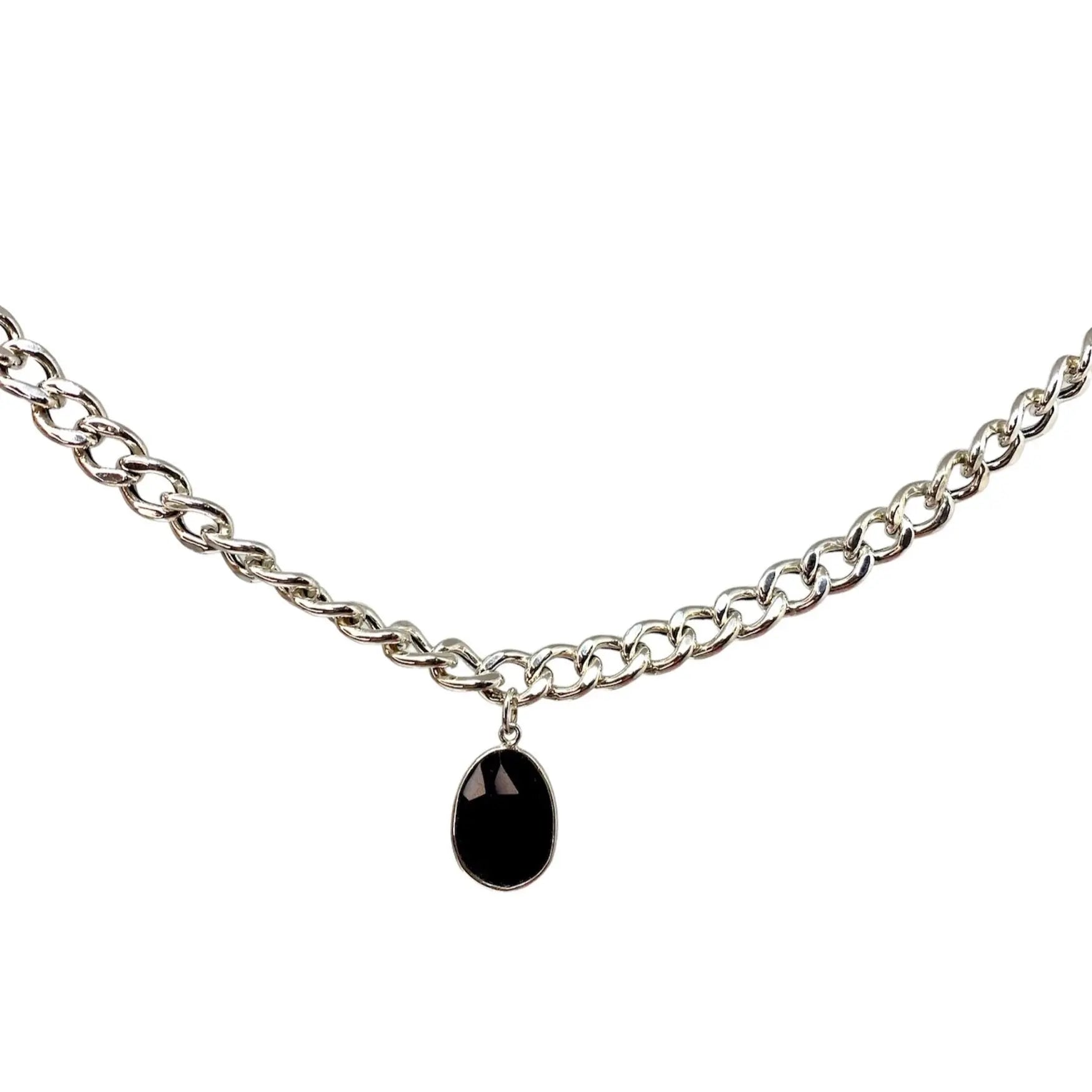 Halsband - Grov Kedja med Stenar - L8Hasselblad