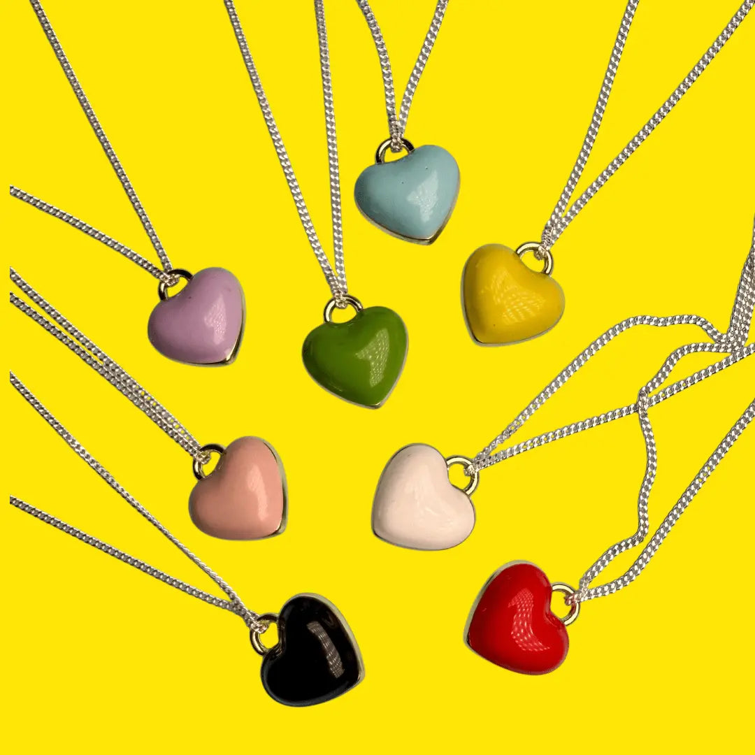 Halsband - Rainbow heart silver - L8Hasselblad